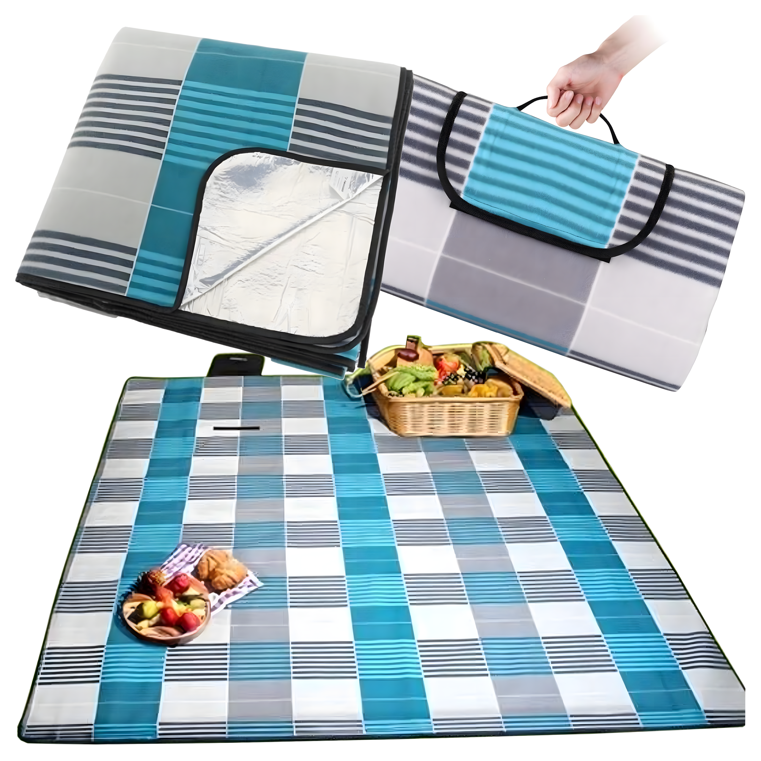 Välitekk Piknikule Rannamatt Isolatsiooniga Kokkupandav Veekindel 200 cm