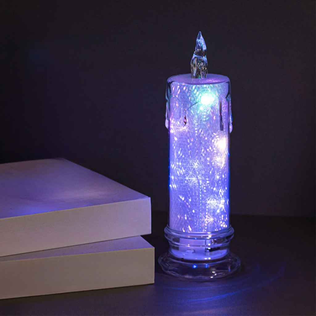 Sädelev patareitoitega LED-küünla sisu 19,5 cm RC-K-1837