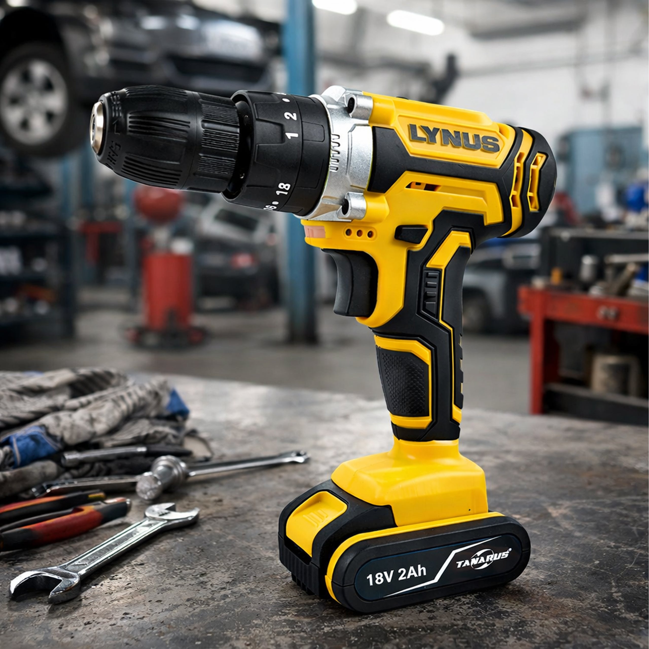 Juhtmeta trellikomplekt 2x 18V 2Ah akuga ja LED-valgustusega