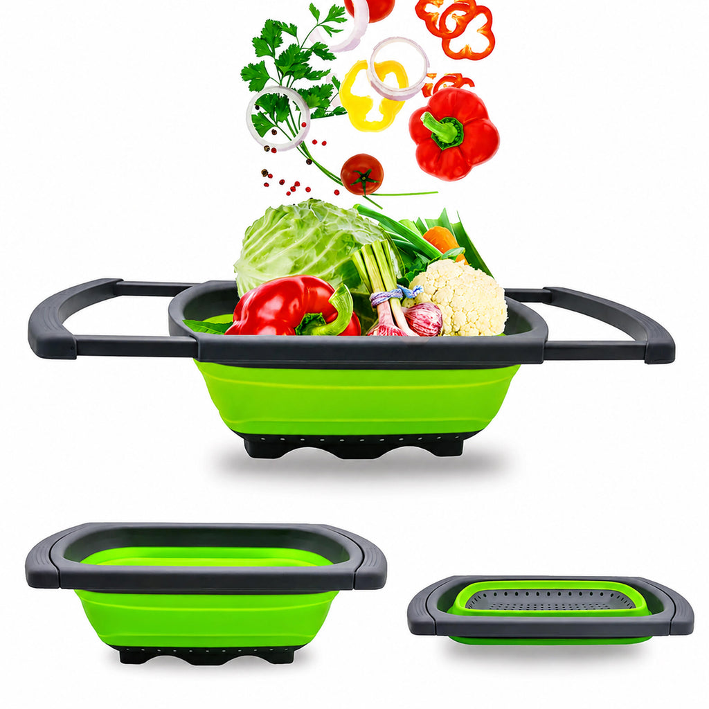 Foldable Silicone Kitchen Colander Drain Rack 61cm