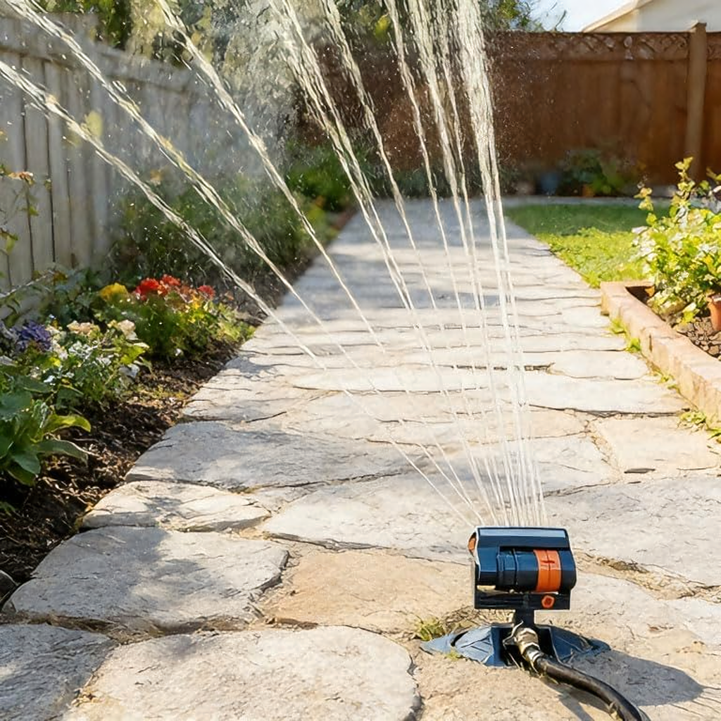 Oscillating Rotary Garden Sprinkler with 16 Nozzles