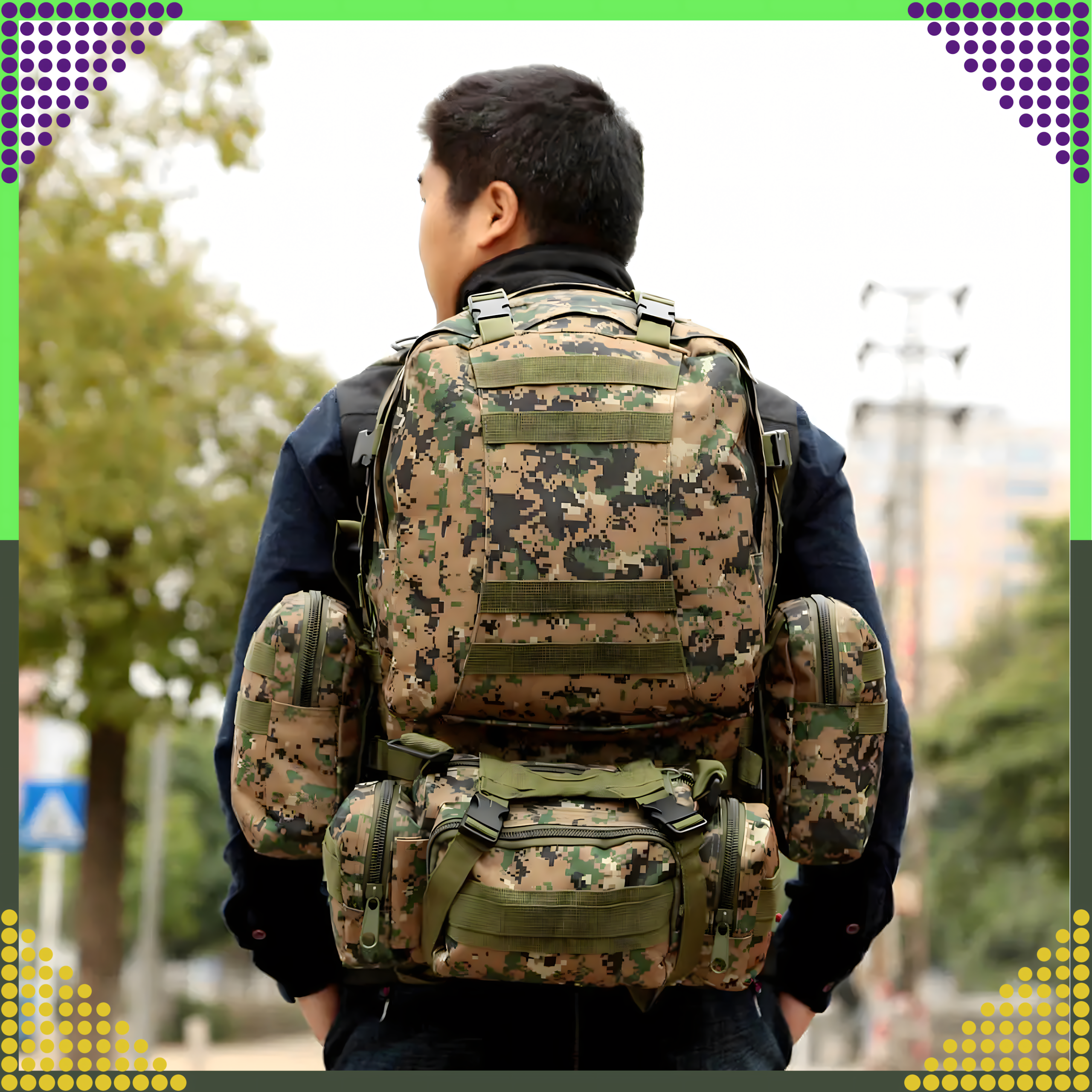 Tactical Military Travel Backpack 4-in-1 Survival 50L