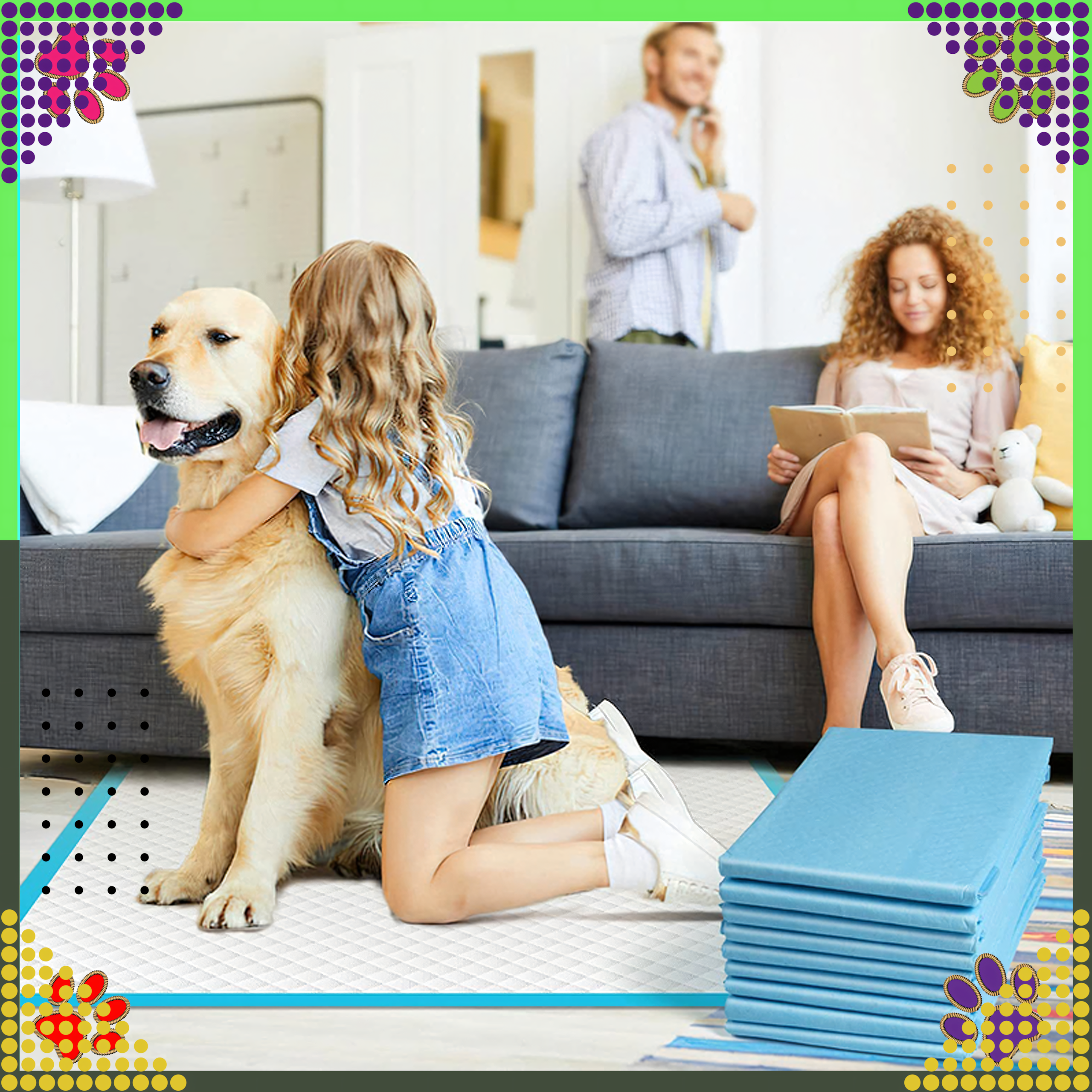 Hügieenilised matid koertele pissimise õppimiseks, XL, 90x60cm, paksud, 50 tk