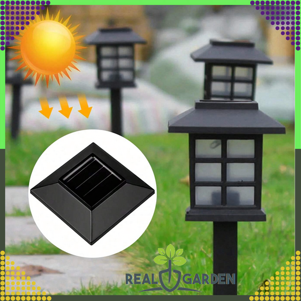 2 x LED Solar Garden Lamp Cottage Pendant Lantern Decorative
