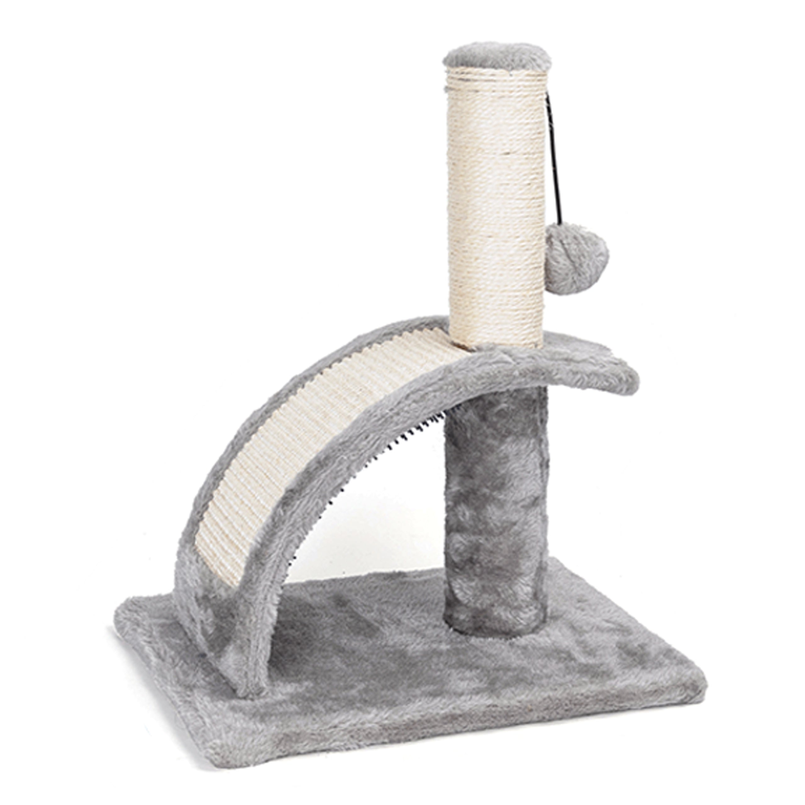 Kasside kraapimispost tunneliga ja mängupalliga