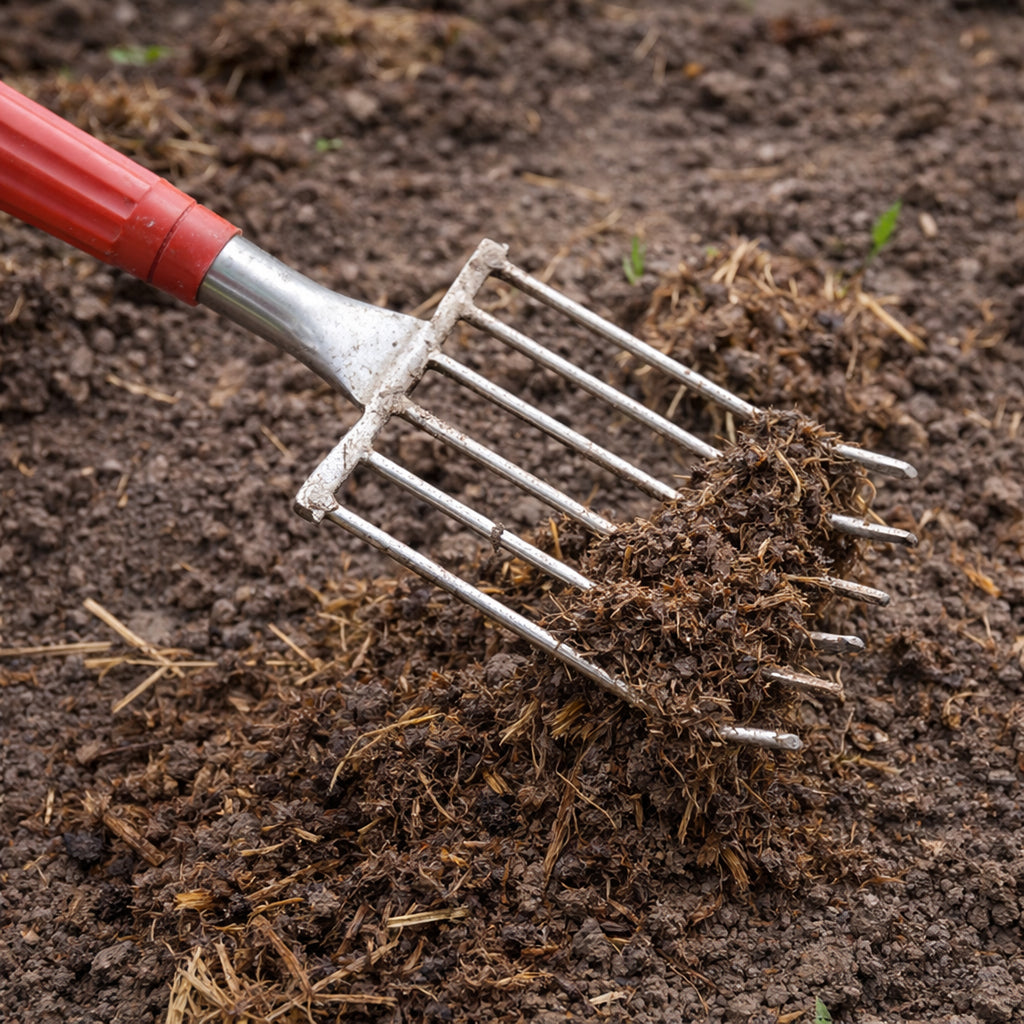 Metal Garden Rake with 6 Tines 32 cm