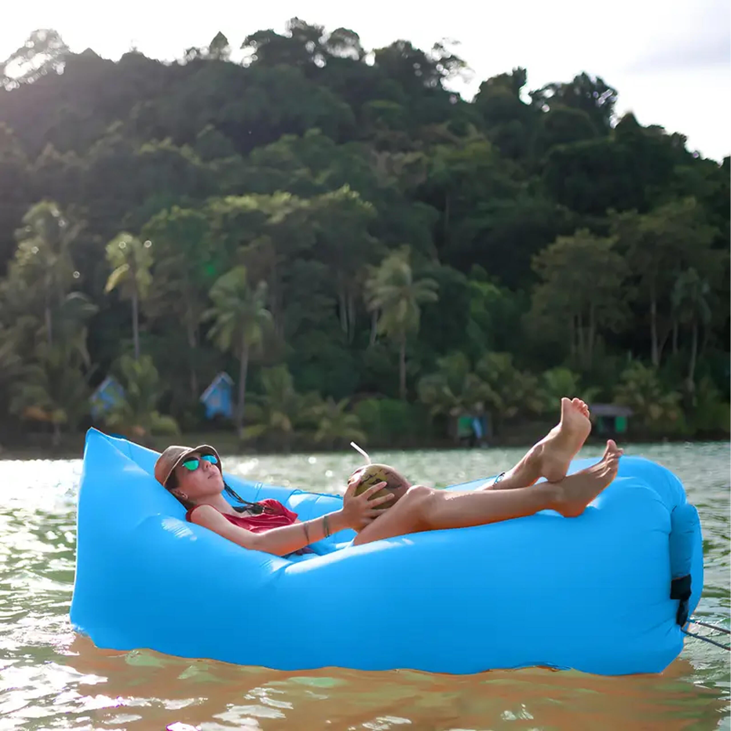 Inflatable Beach Sofa Bed Mattress Lounger Lazy Bag 200x70cm