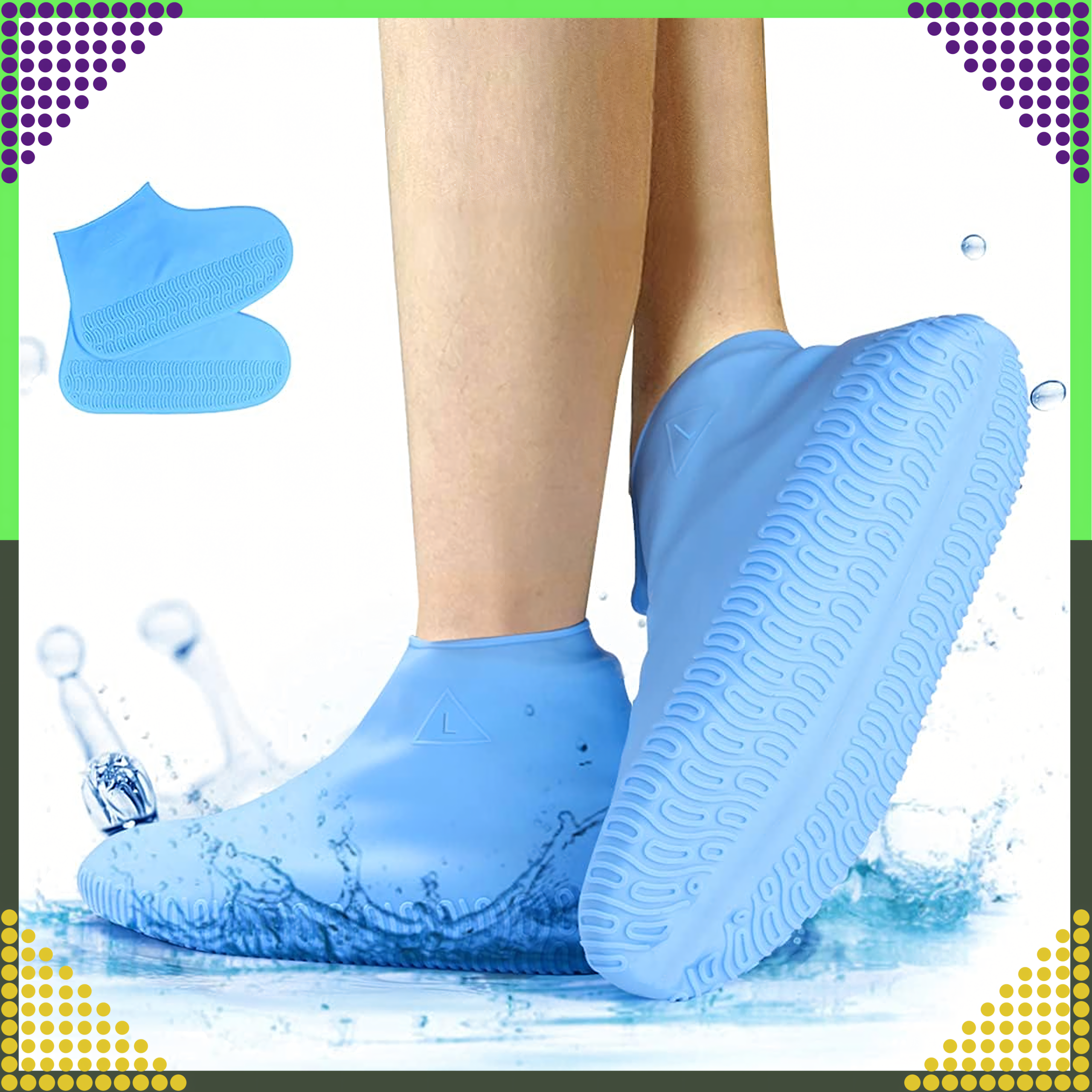 Waterproof Rain Shoe Covers Anti-Slip Rain Boots S