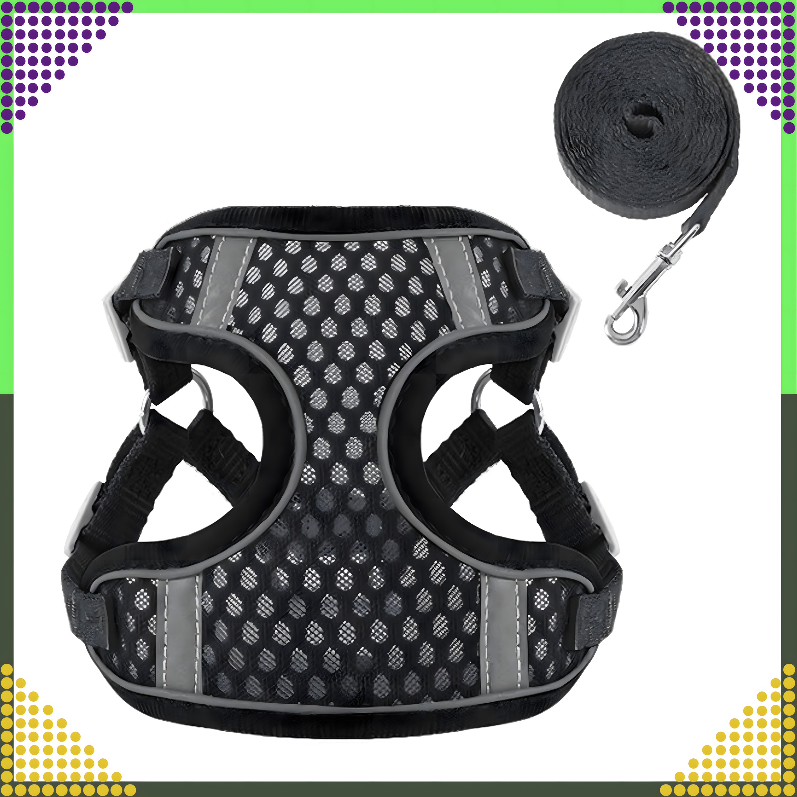 Tugevad, survevabad traksid, jalutusrihm väikestele koertele ja kassidele, vastupidav, suurus M