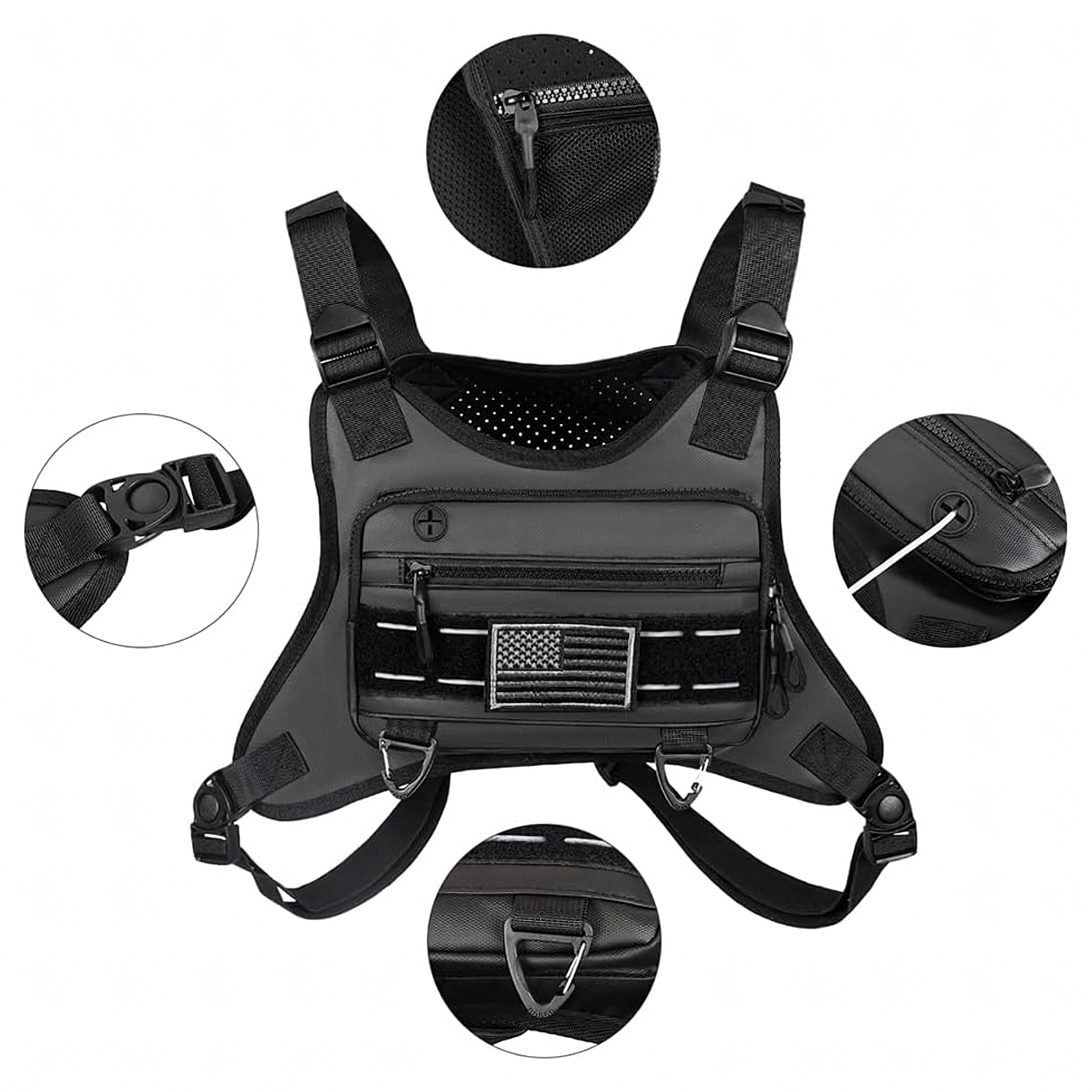 Taktikaline spordirinnakott jooksmiseks, varguskindel