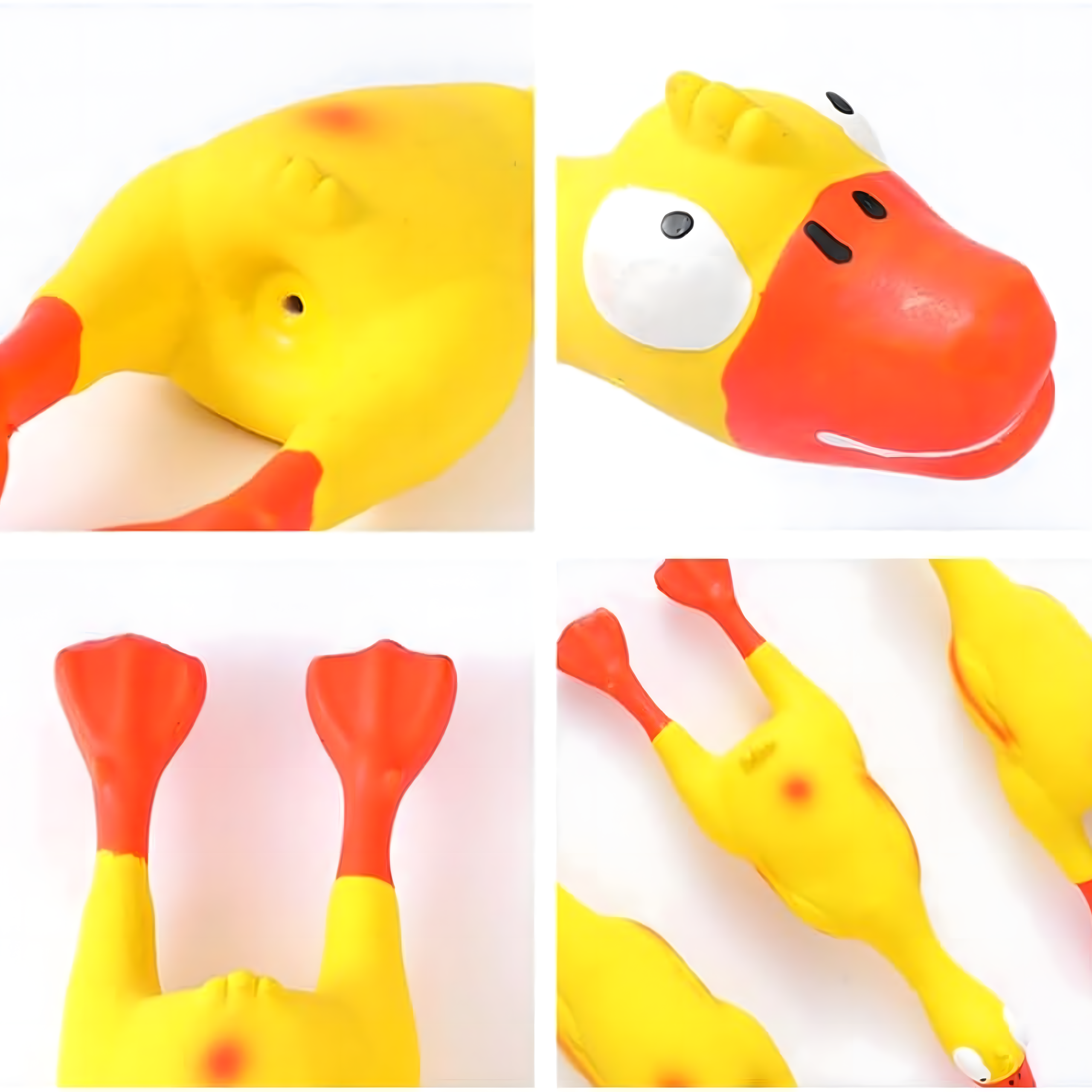 Piiksuv suur kummist kana mänguasi, suur, koerale ja kutsikale närimiseks, 22 cm