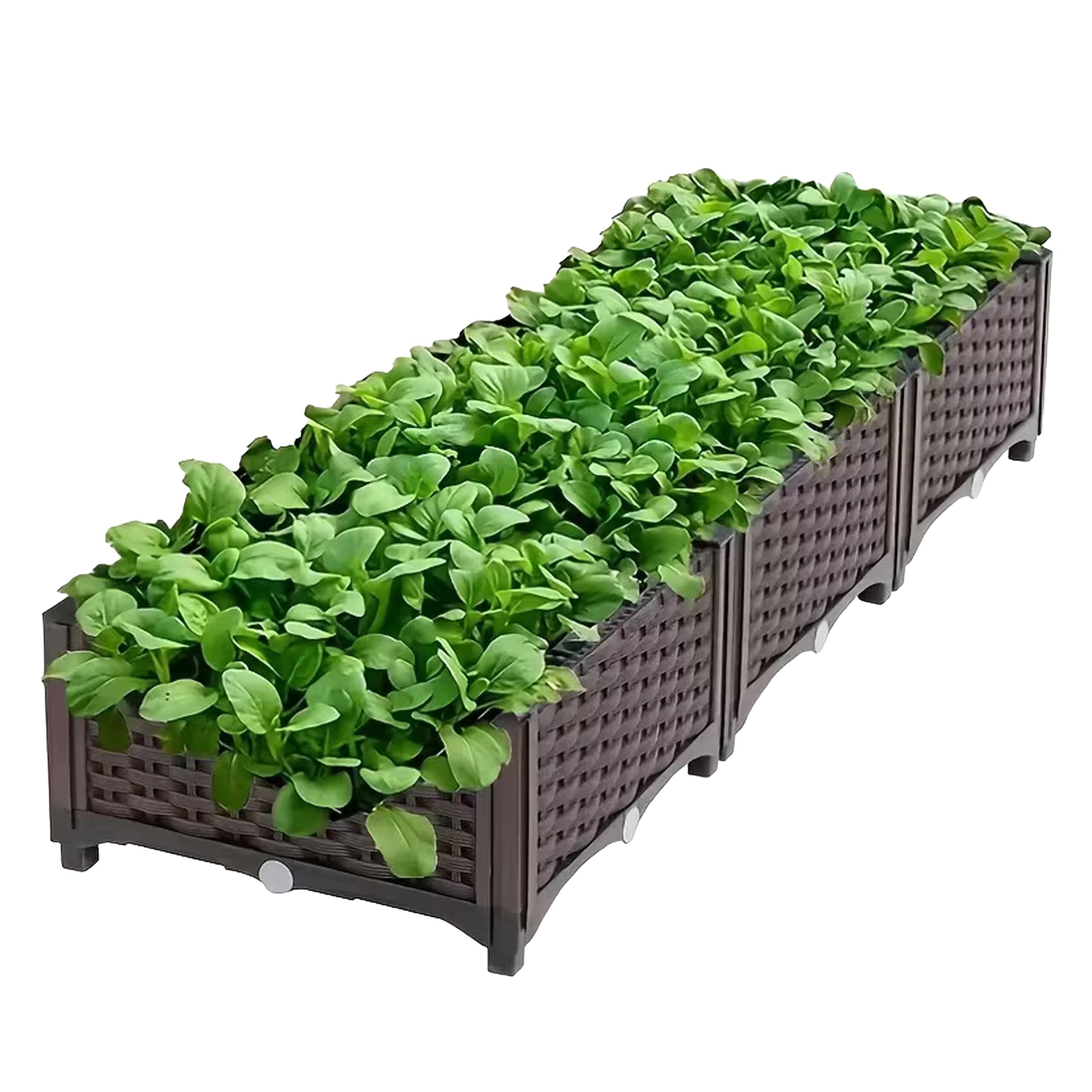 Modular Garden Flower and Vegetable Planter Box 120x40x22cm Brown