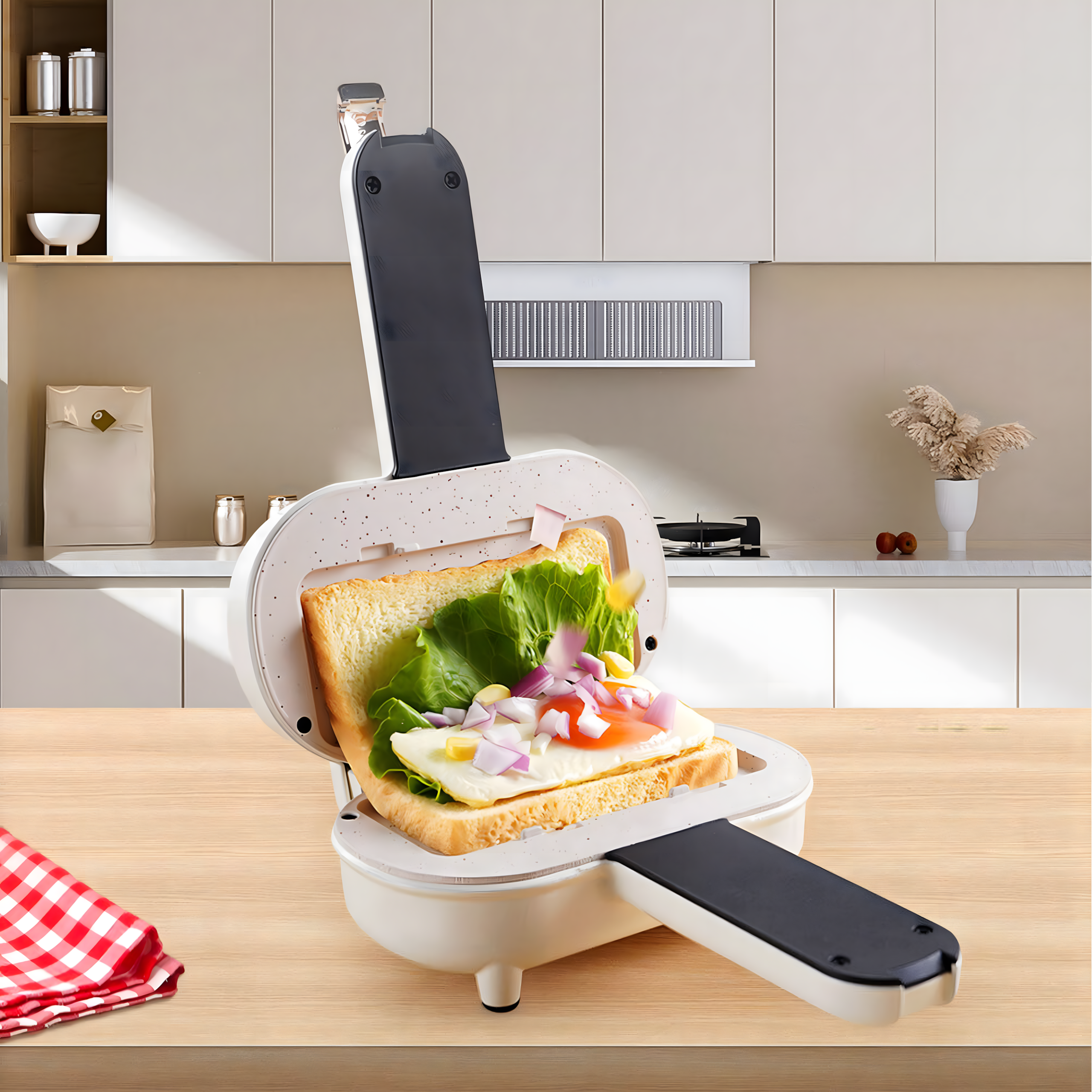 Toaster Sandwich Toaster 700W Non-Stick Coating