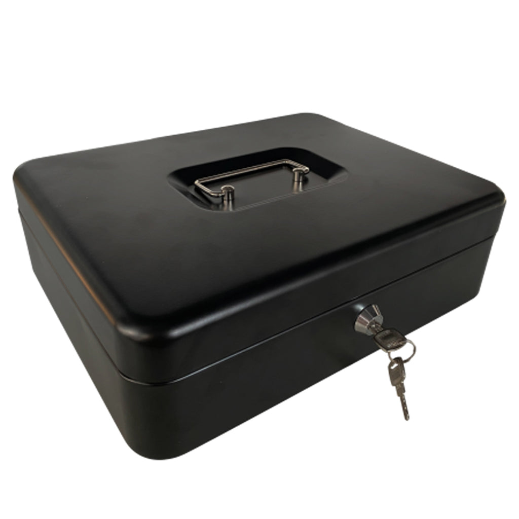 Metal Cash Box with Key Lock for Coins and Banknotes