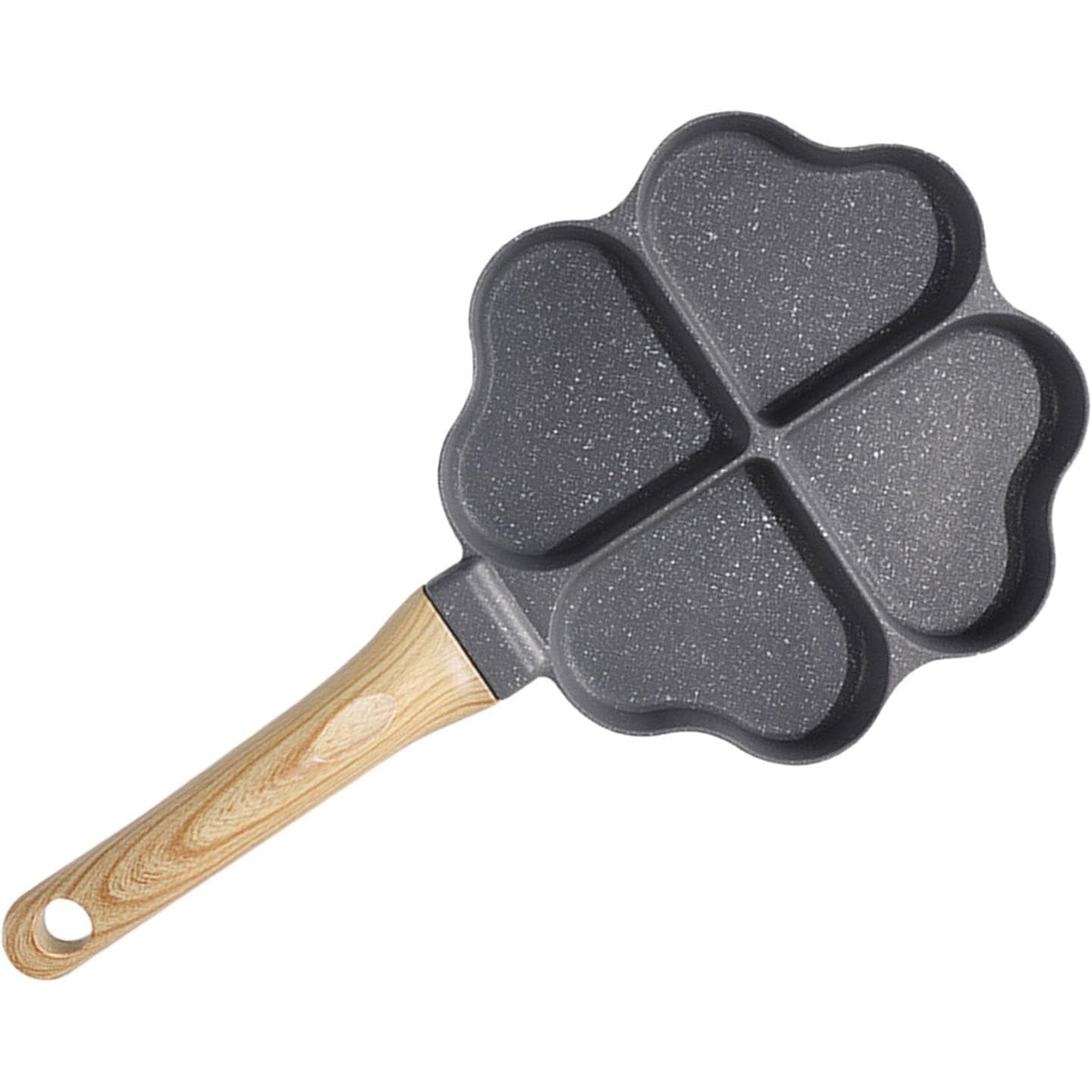 Heart-Shaped Frying Pan for Eggs, Pancakes, and Fritters Induction Compatible