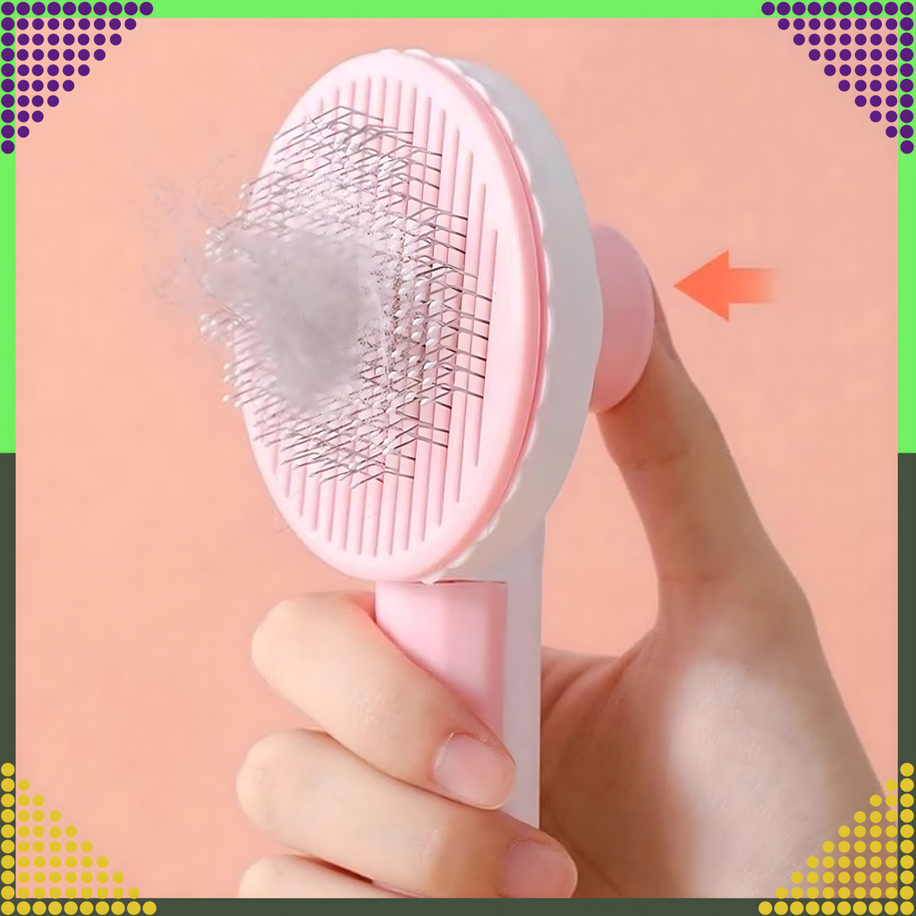 Isepuhastuv hari koera- ja kassikarvadele, ergonoomiline kamm