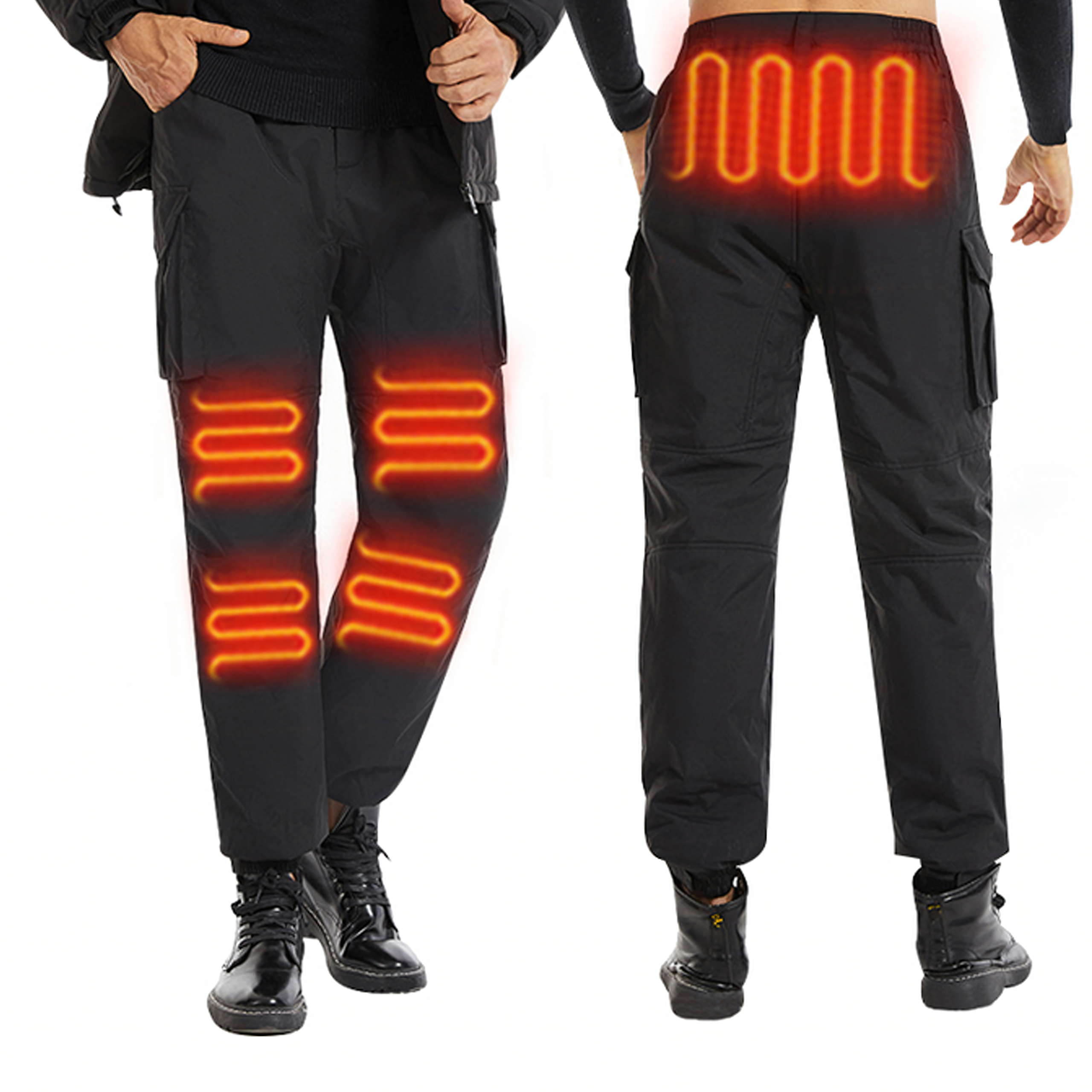 Soojuslikud püksid USB-soojendusega veekindlad cargo-püksid akupangaga talveks