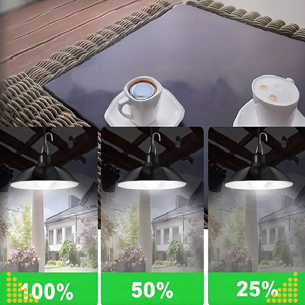 Solarne LED aialamp rippuv, hämarikuanduriga, lühter, kaugjuhtimispuldiga (E18)