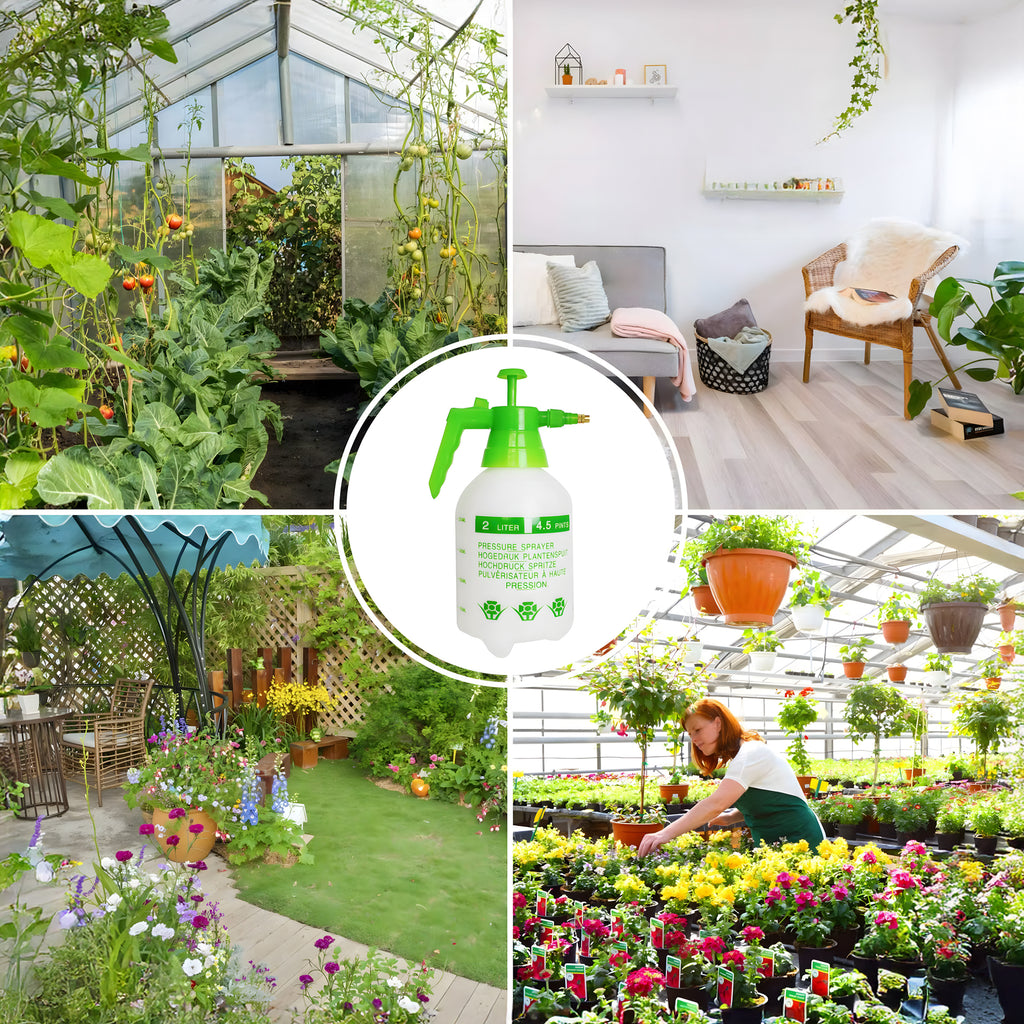Manual Pressure Sprayer for Garden Home 2L Green