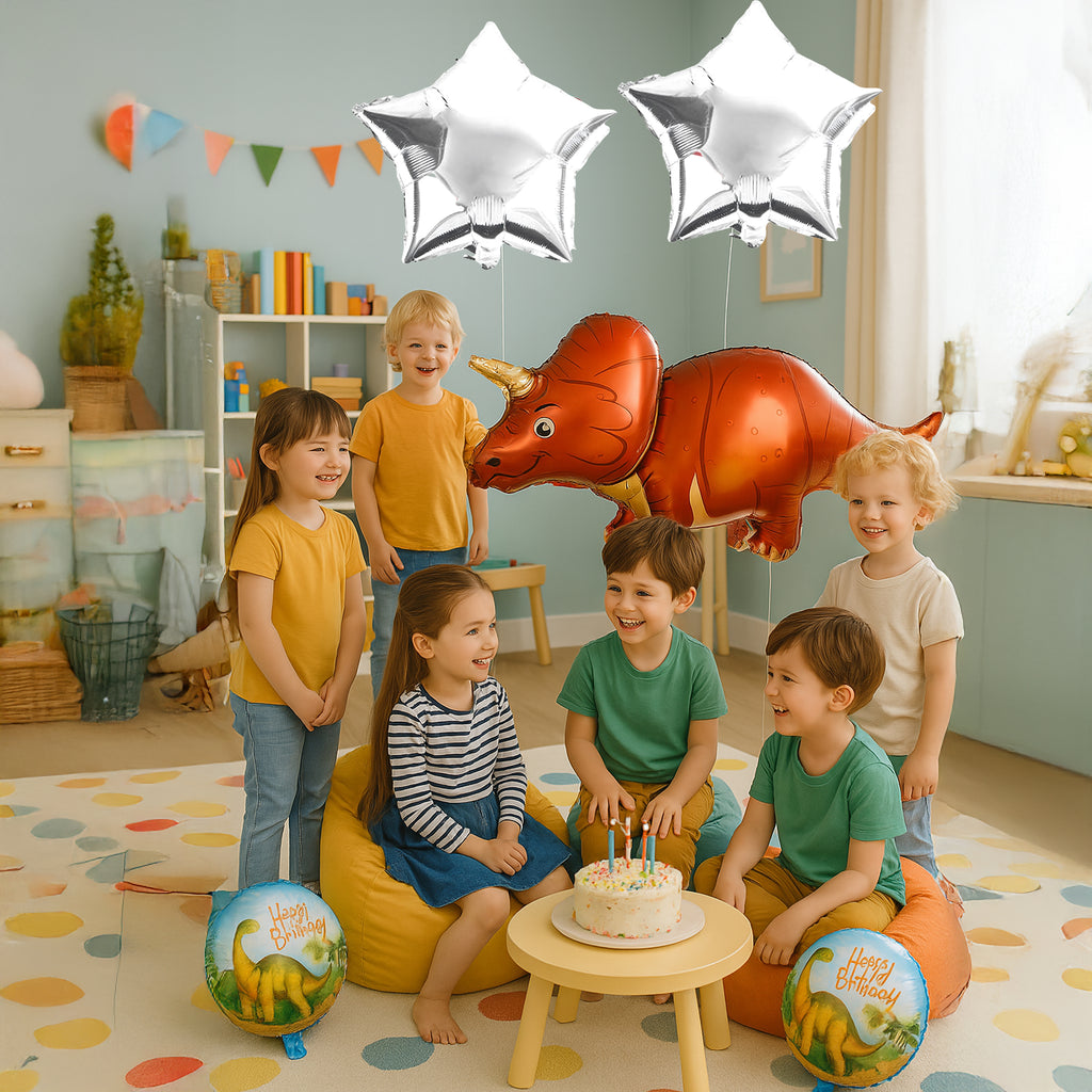 Set of Dinosaur Birthday Balloons for Birthdays Birthday Parties 5 pcs