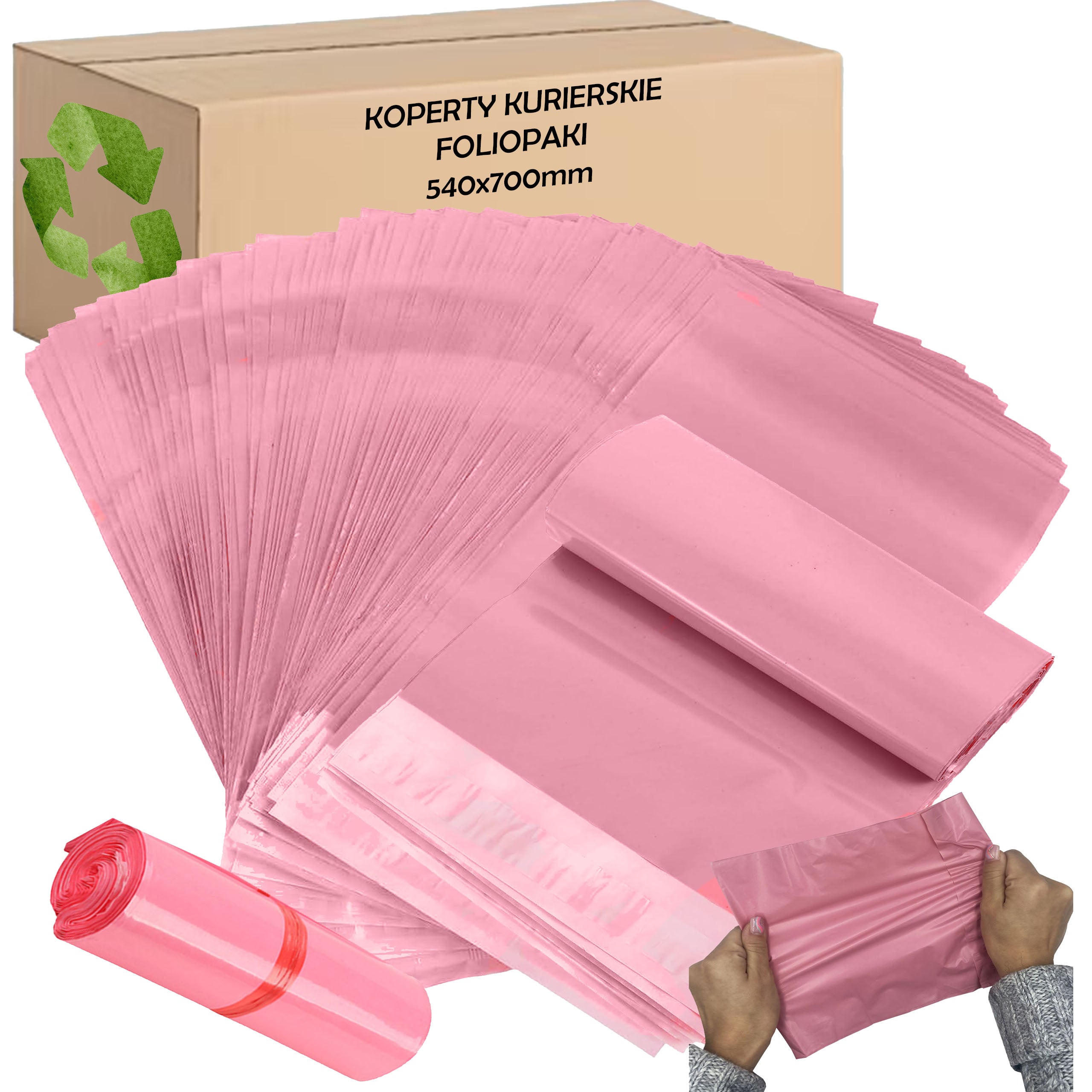 Pink Courier Mailing Bags 540x700mm 50 pcs