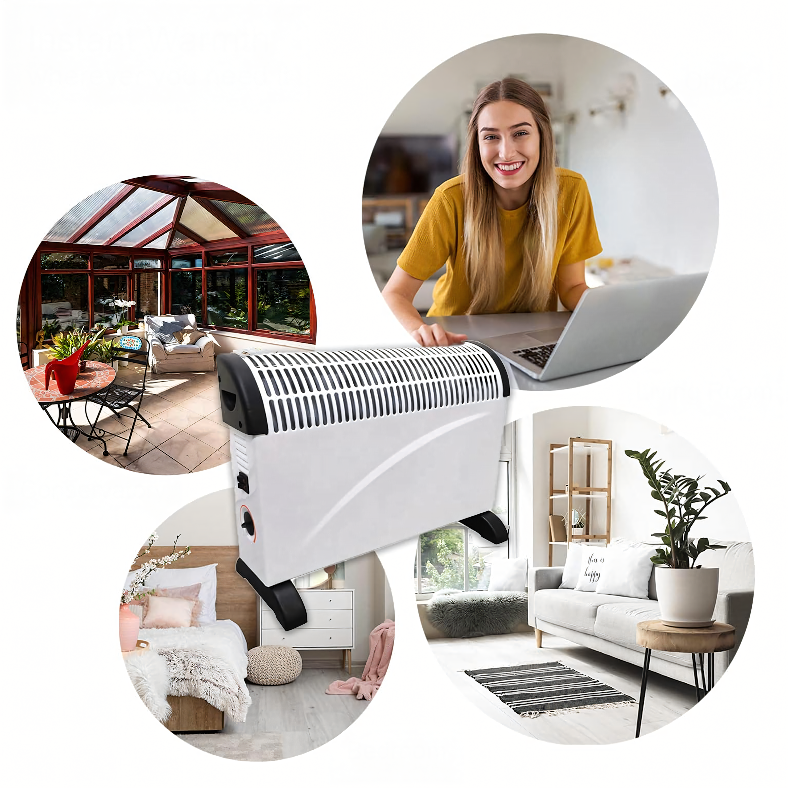 Elektriline konvektorsoojendi 2000W energiasäästlik termostaat