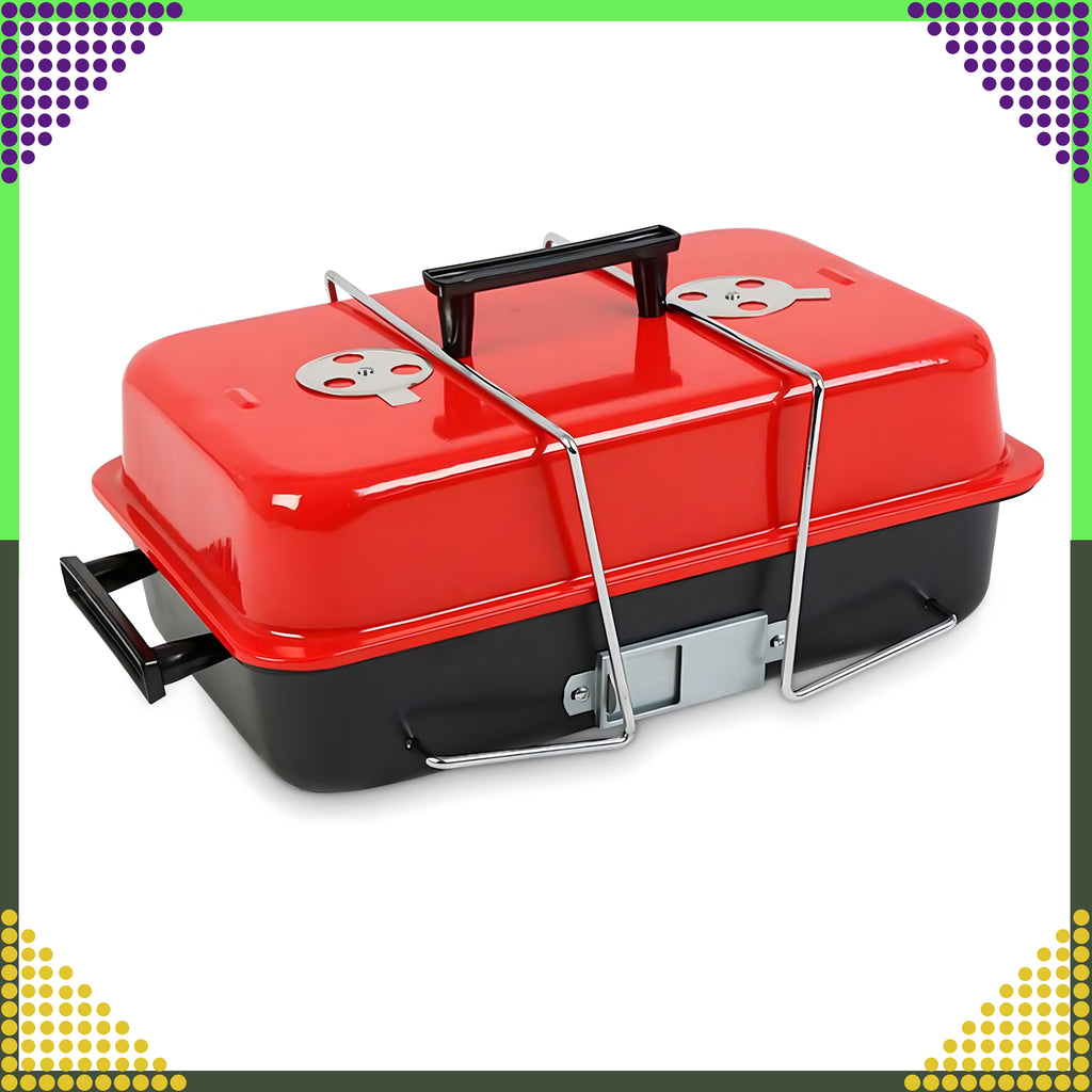 Foldable Tourist Garden Camping Grill Portable with Solid Lid