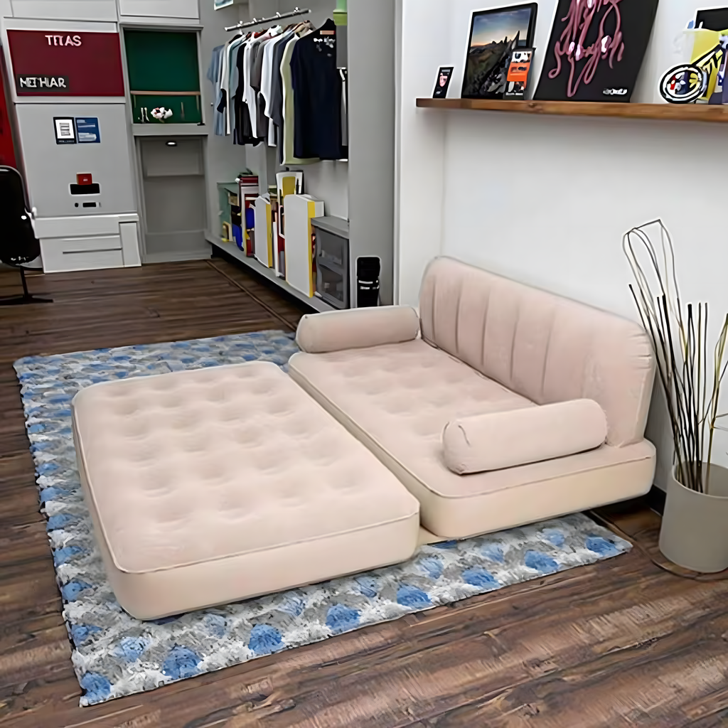 Inflatable Mattress Double Sofa Convertible Sleeping Bed for Fish Beach