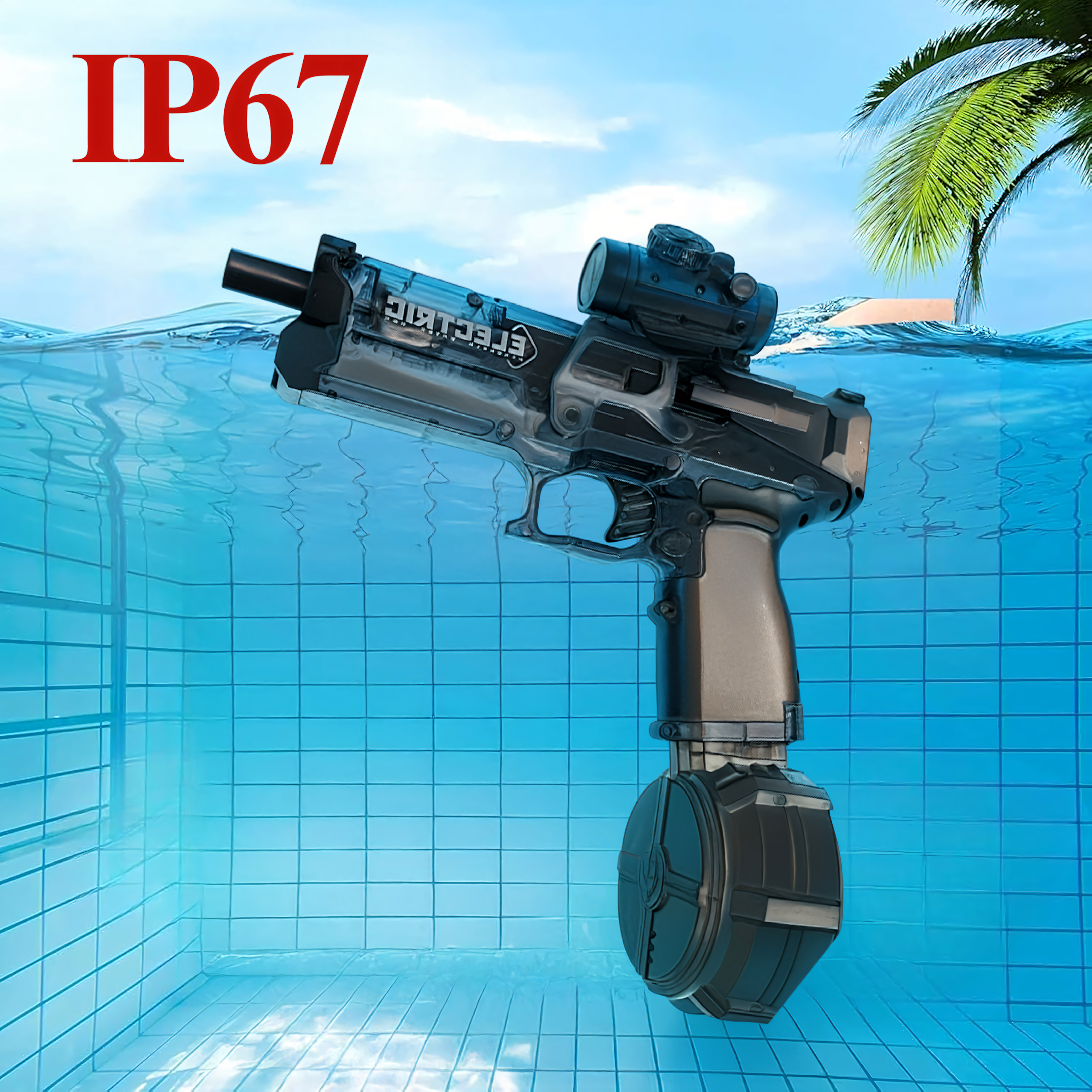 Elektriline automaatne veepüss, laetav, 10m mänguasi