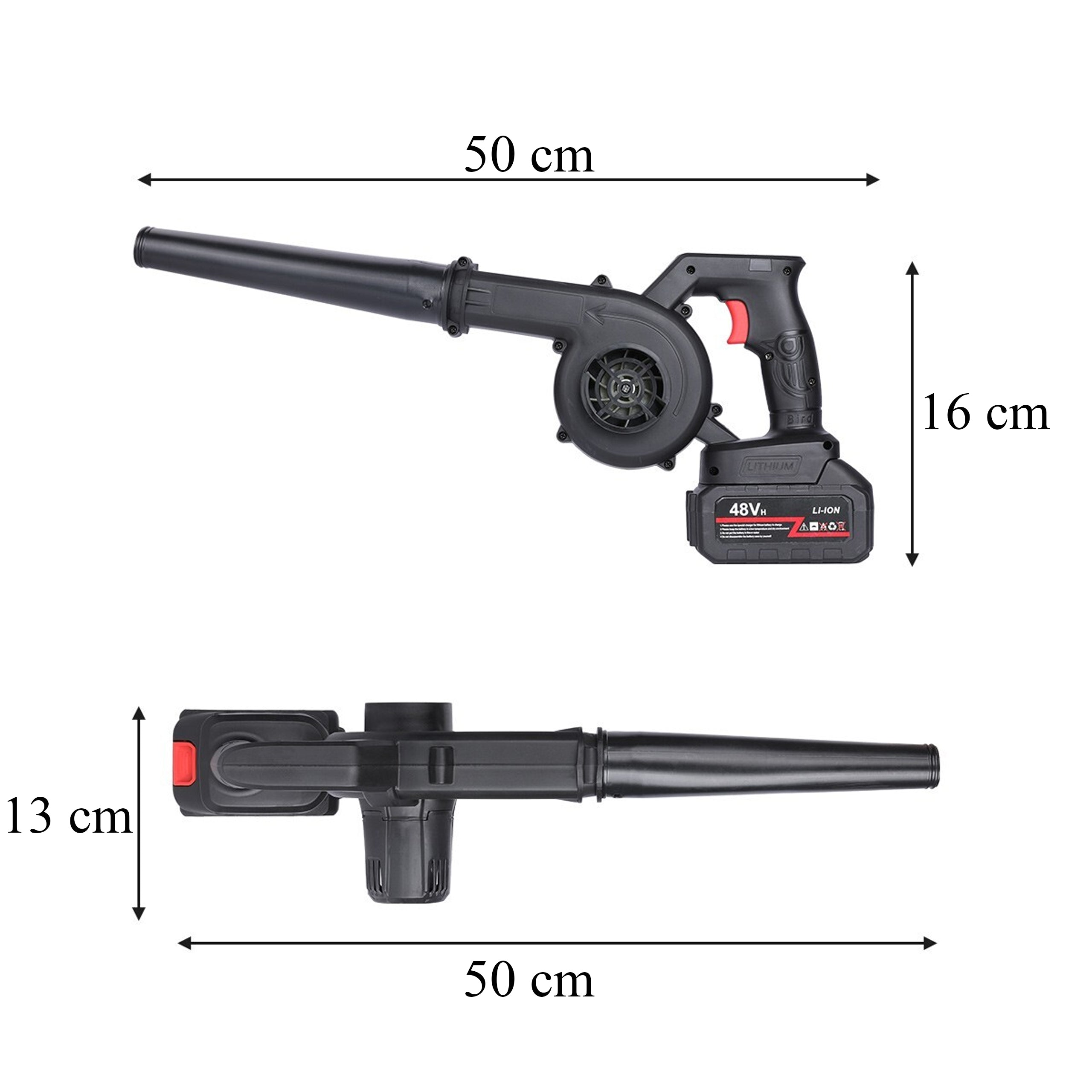 Võimas juhtmevaba käsikäes aialehepuhur 2-ühes