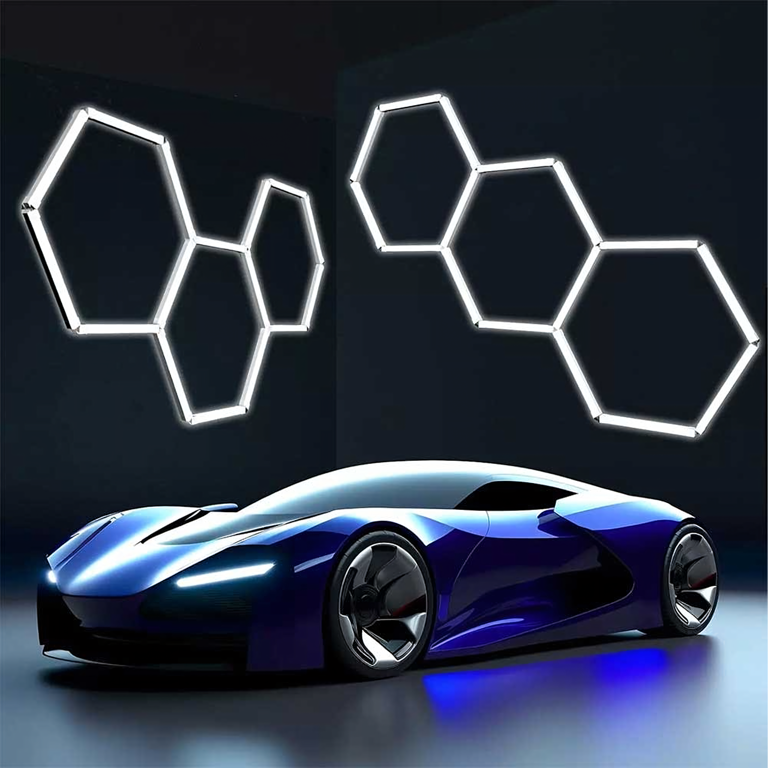 120 tk kuusnurkseid LED-paneelvalgusteid 247 × 98 cm 125 W 6500 K RC-K-2076-15773