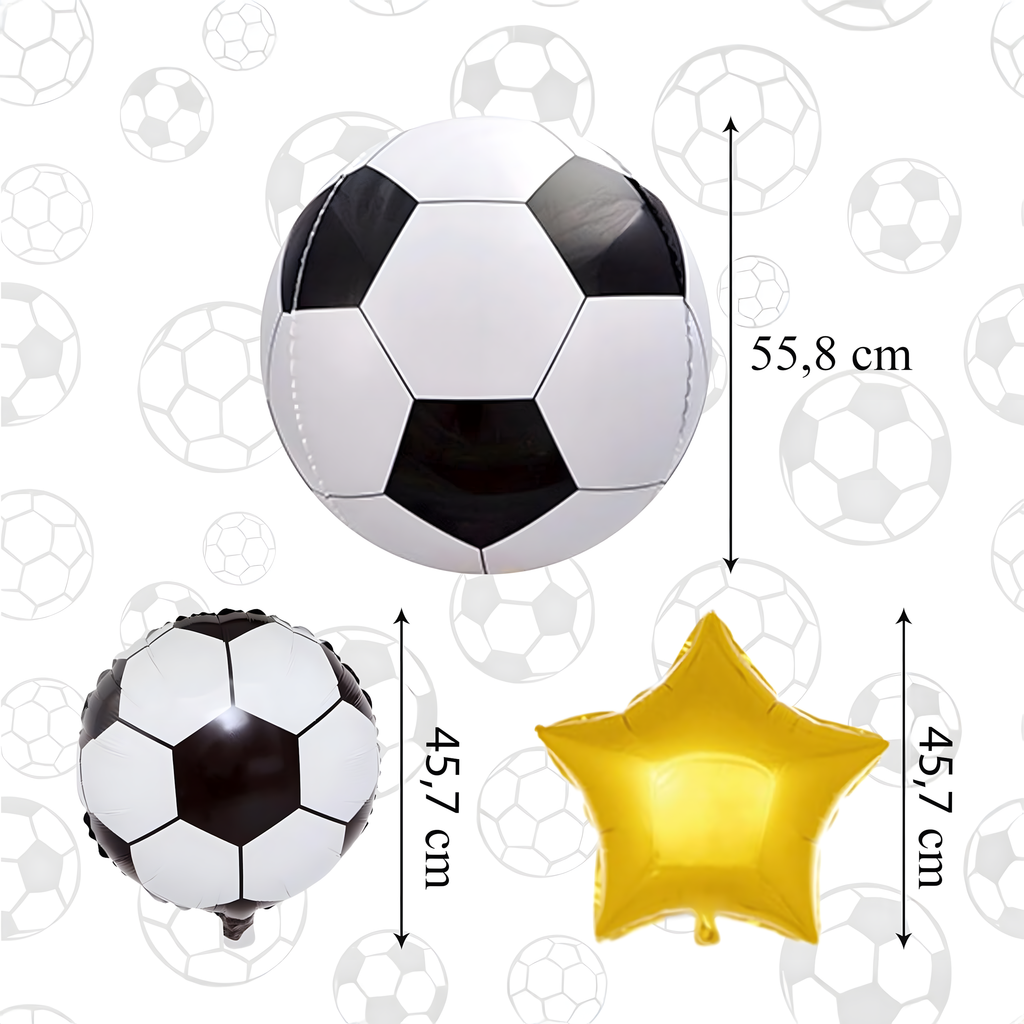 Jalgpalli õhupallide komplekt sünnipäevapeoks, pall 5 tk