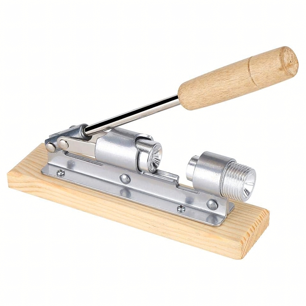 Steel Nutcracker with Wooden Base