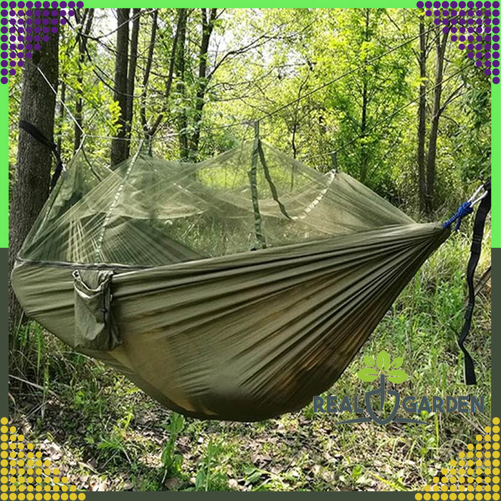 Hammock with Mosquito Net Tourist Survival Picnic Deckchair Large up to 180 kg