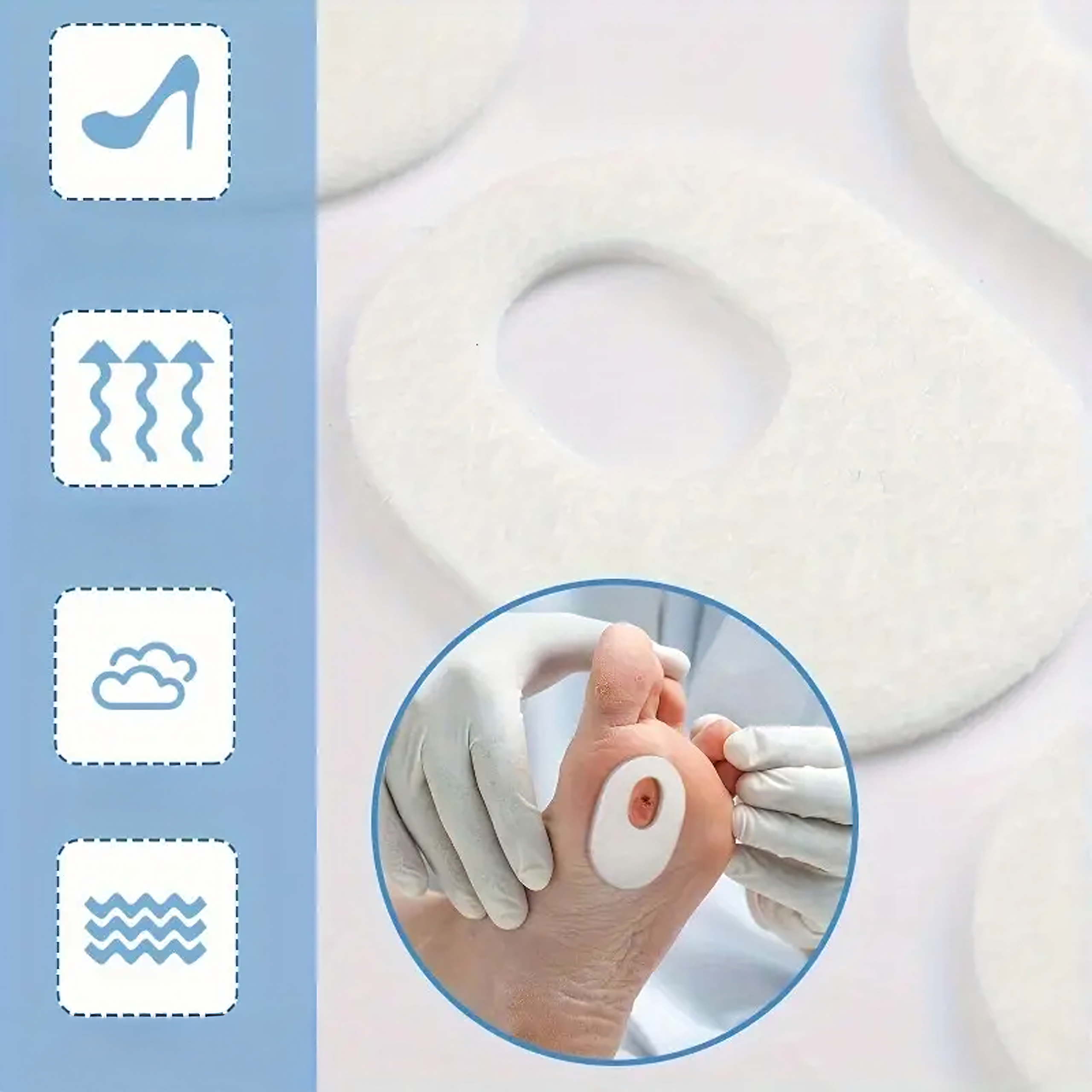 Plaastrid ja padjad villide, konnasilmade ja marrastuste kaitseks jalgadele ja jalataldadele, 24 tk