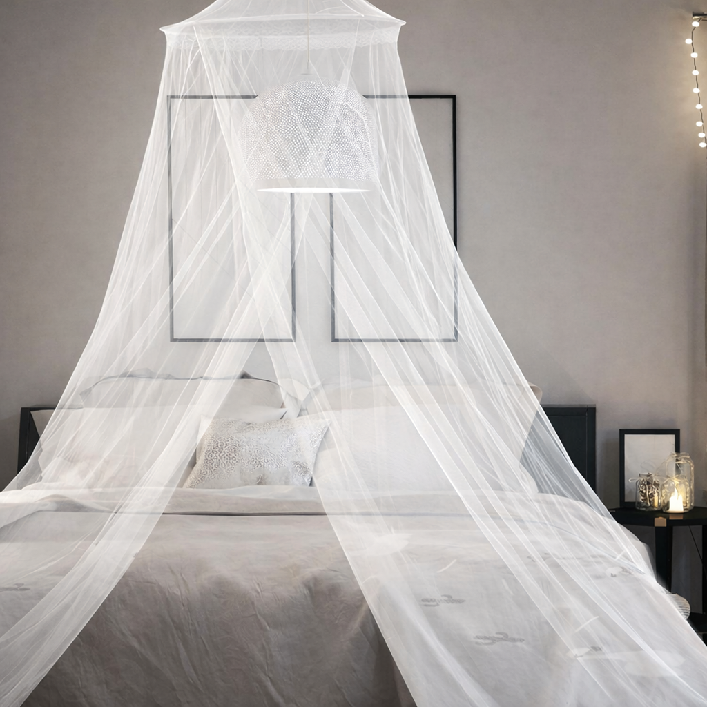 Sääsevõrk-katus voodile, suur putukavõrk kardin