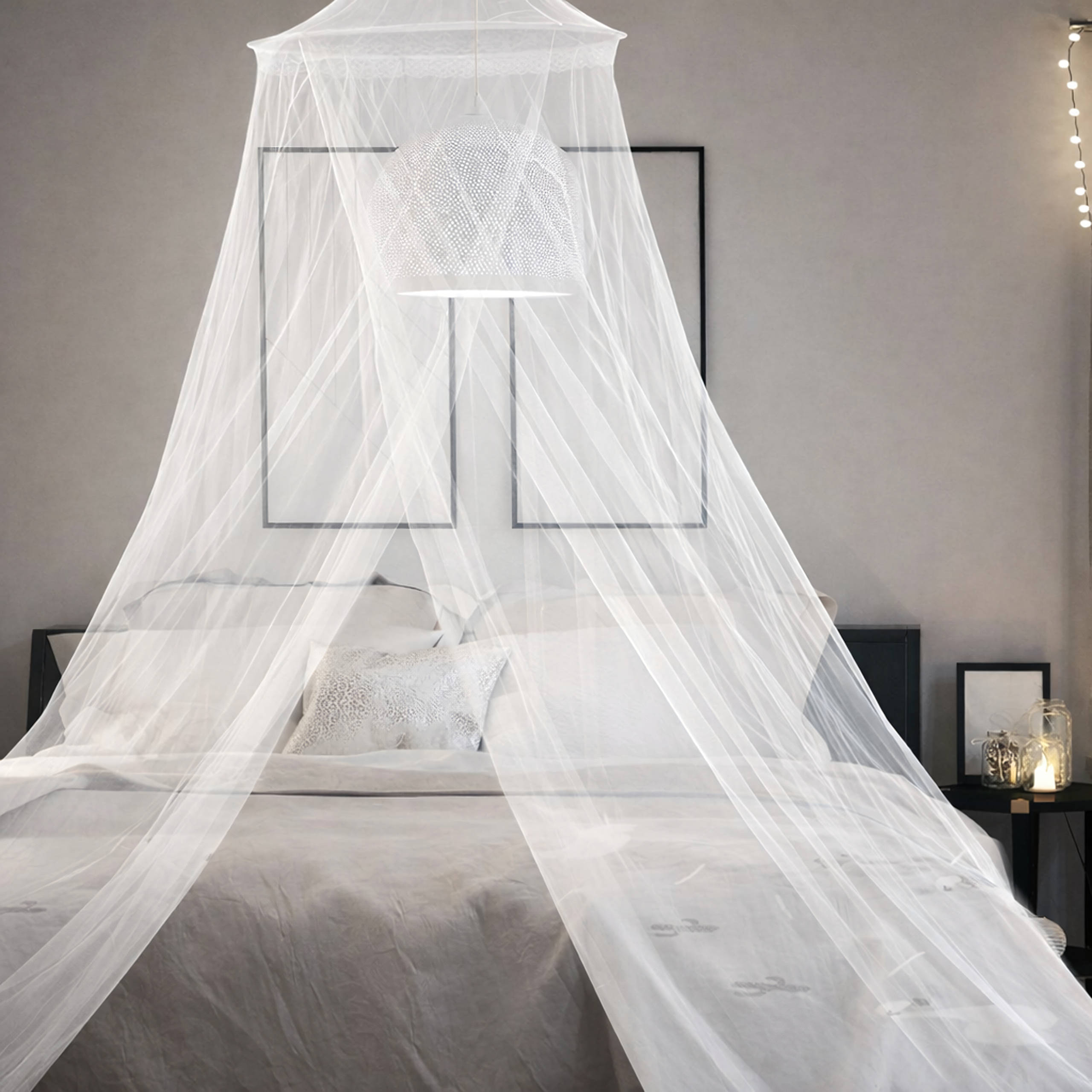 Sääsevõrk-katus voodile, suur putukavõrk kardin