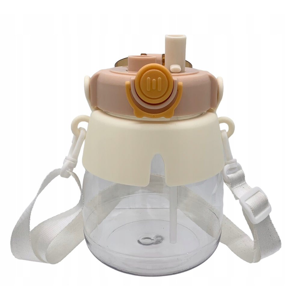 Pudel kooli ja lasteaia jaoks, joogipudel kõrre ja rihmaga lastele 1L