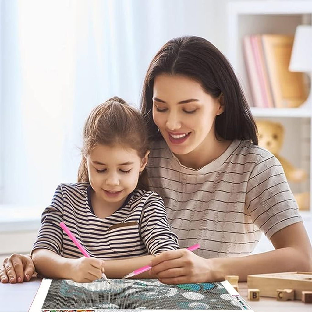 Teemantmaali teemanttikandi mosaiigi lihtne komplekt 15x20cm lastele