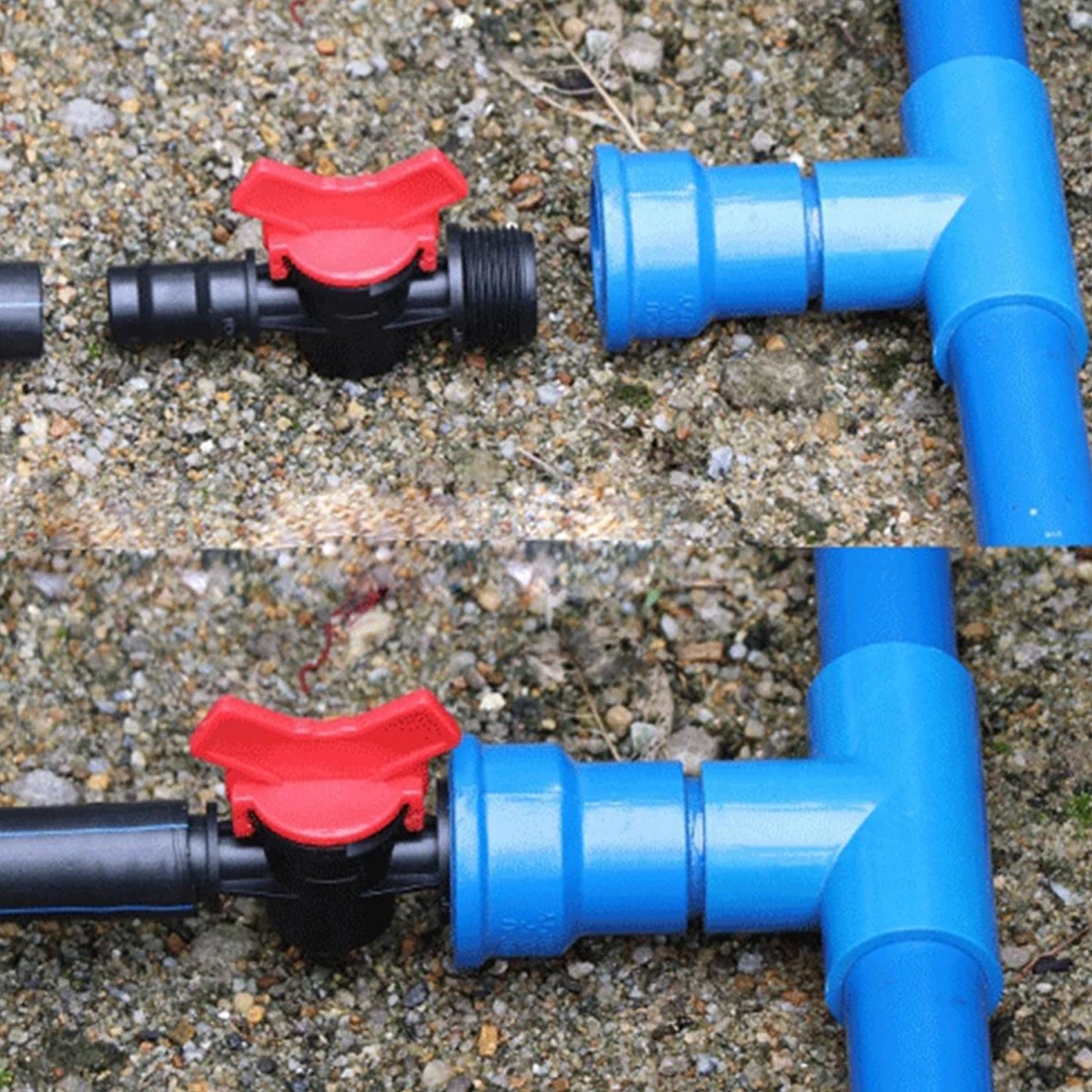 100 pcs Shut-off Valve for Drip Irrigation Line Connector Fi 16 mm