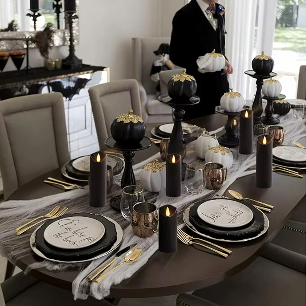 12x Küünla sisend Patareitoitel küünal Led-küünal 15 cm Leegi efekt