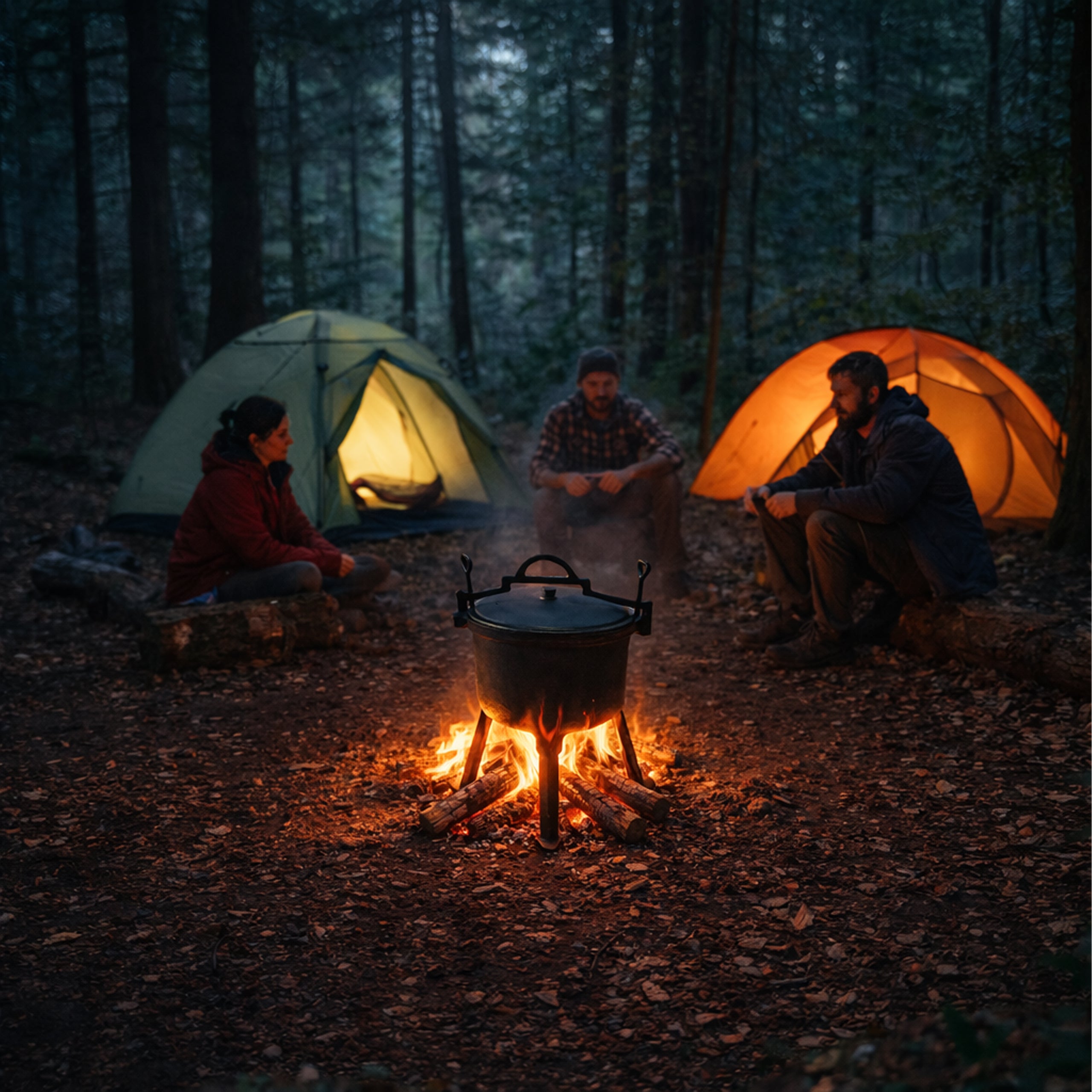 66x Malmist jahipott 10L kaanega, lõkke jaoks, seisval alusel