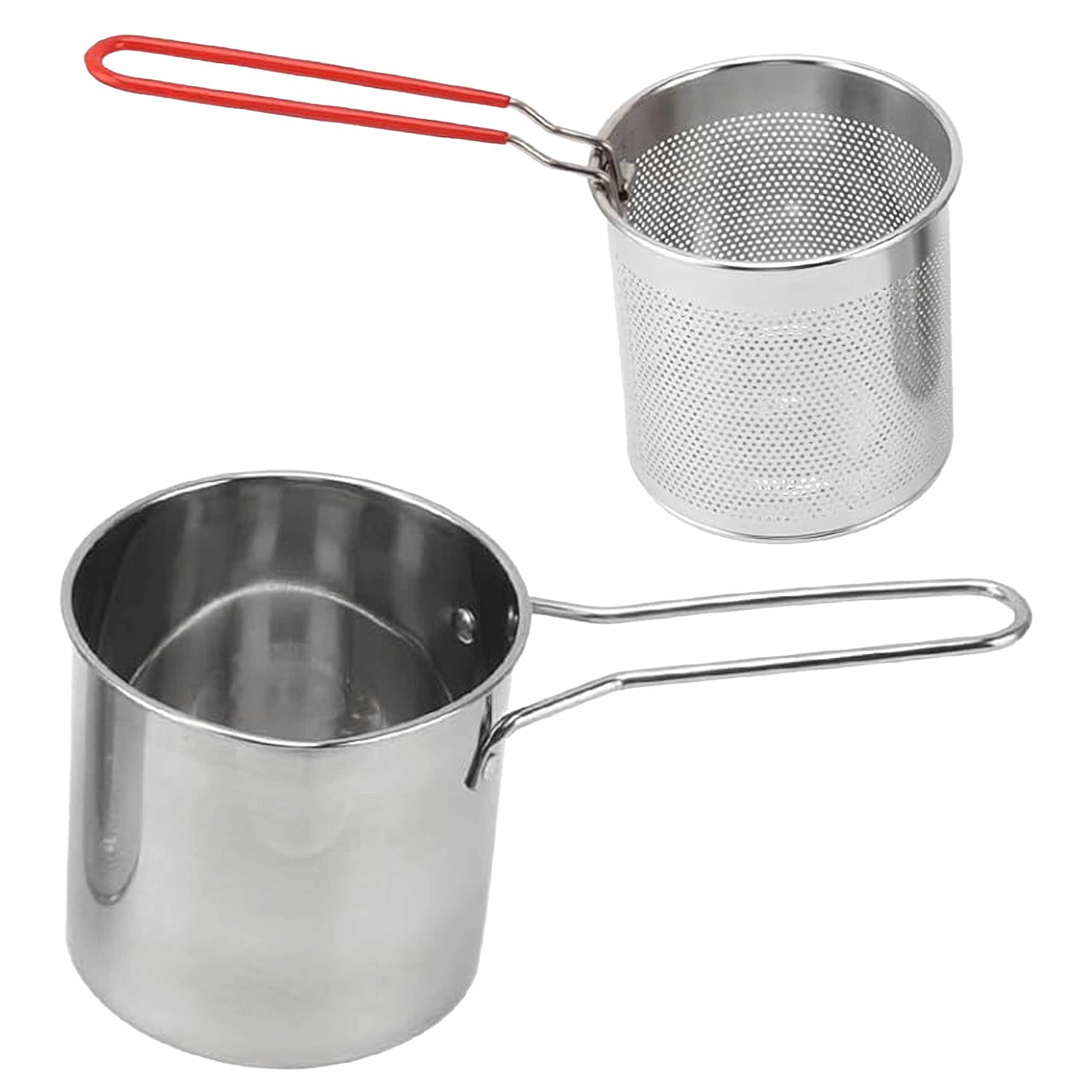 Mini Deep Fryer Pot with Basket 288x Universal Steel