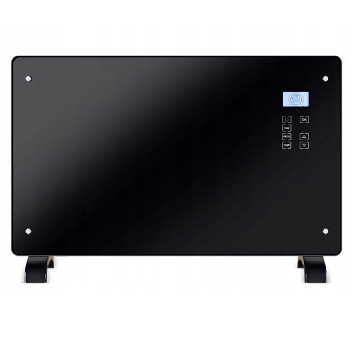 Elektriline klaasist konvektorküttekeha 2000W Black seinale paigaldatav Heltes