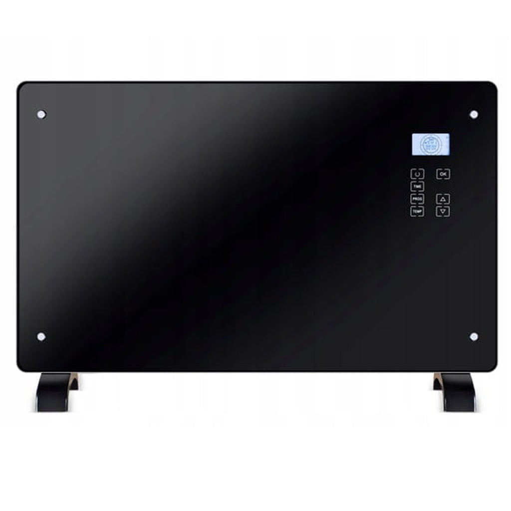 30x elektriline klaasist konvektorküttekeha 2000W Black seinale paigaldatav Heltes