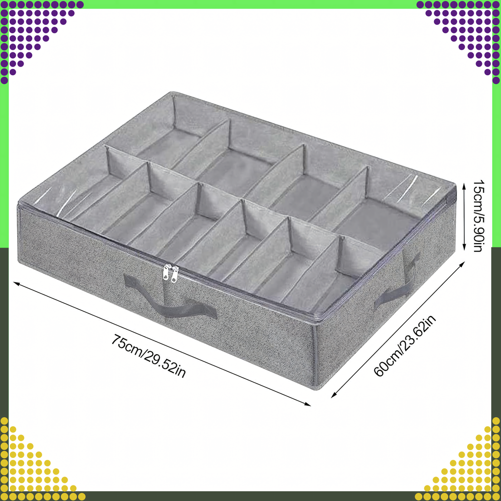 Kingade korraldaja voodi alla, kokkupandav riidekast lukuga garderoobi jaoks