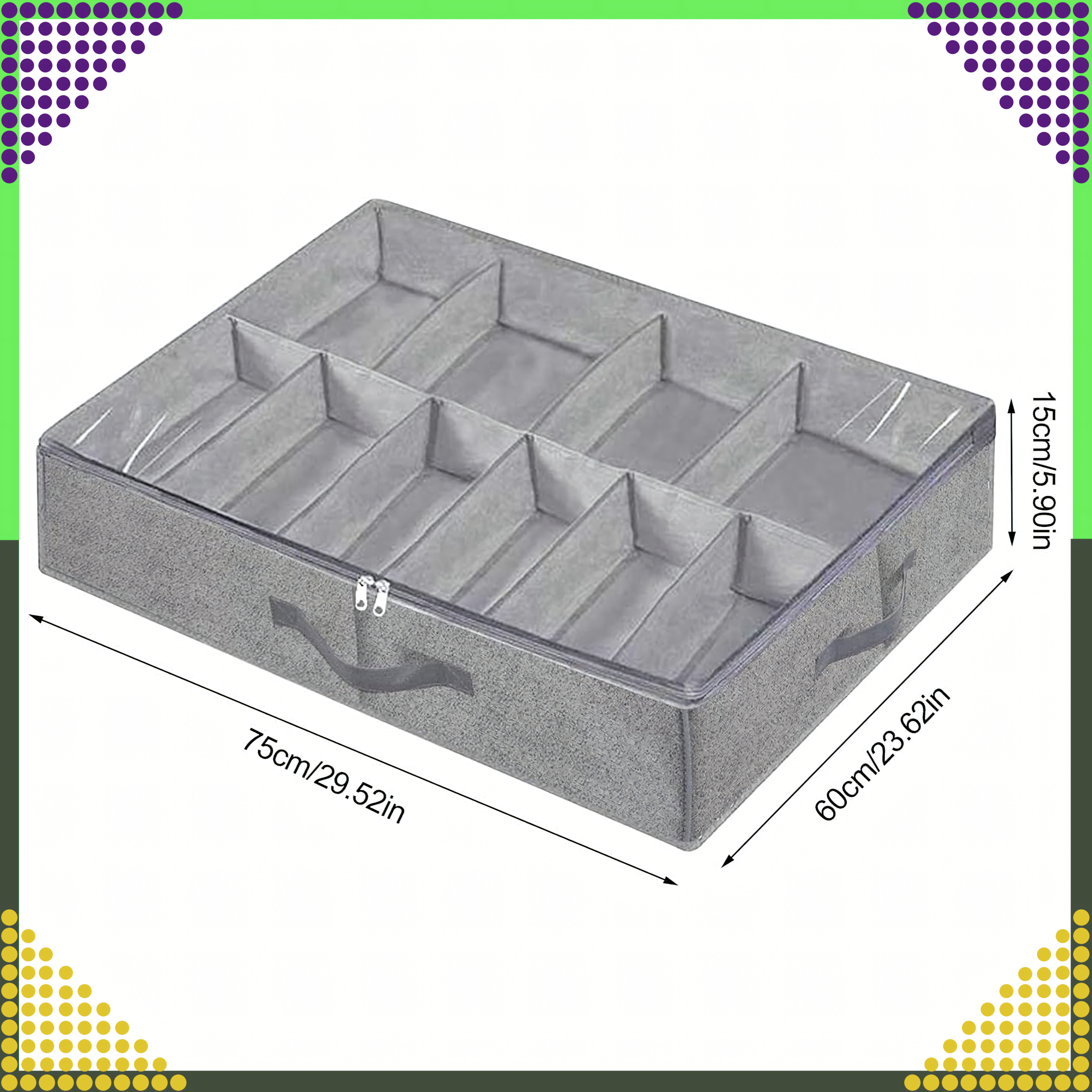 Kingade korraldaja voodi alla, kokkupandav riidekast lukuga garderoobi jaoks
