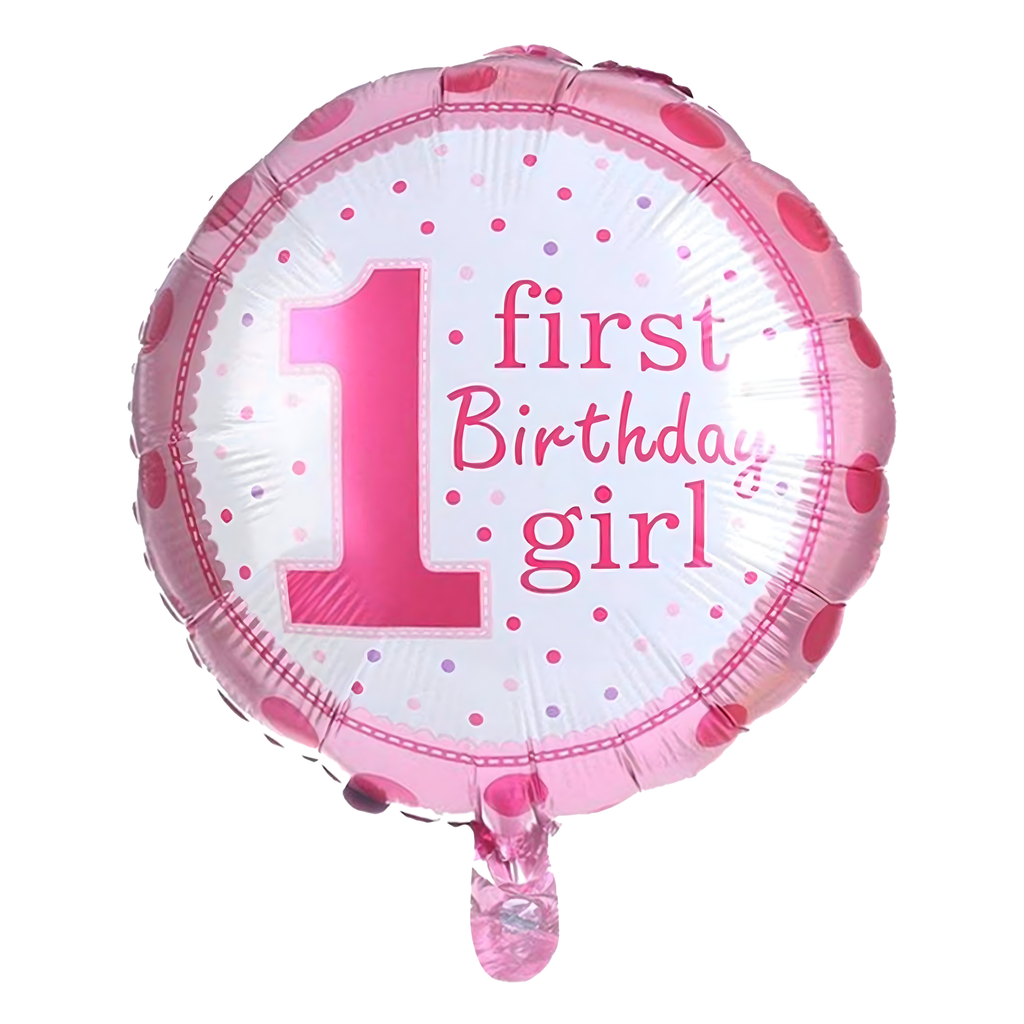 Õhupallid 1. sünnipäevaks üheaastasele tüdrukule, 5-tk tähtede komplekt