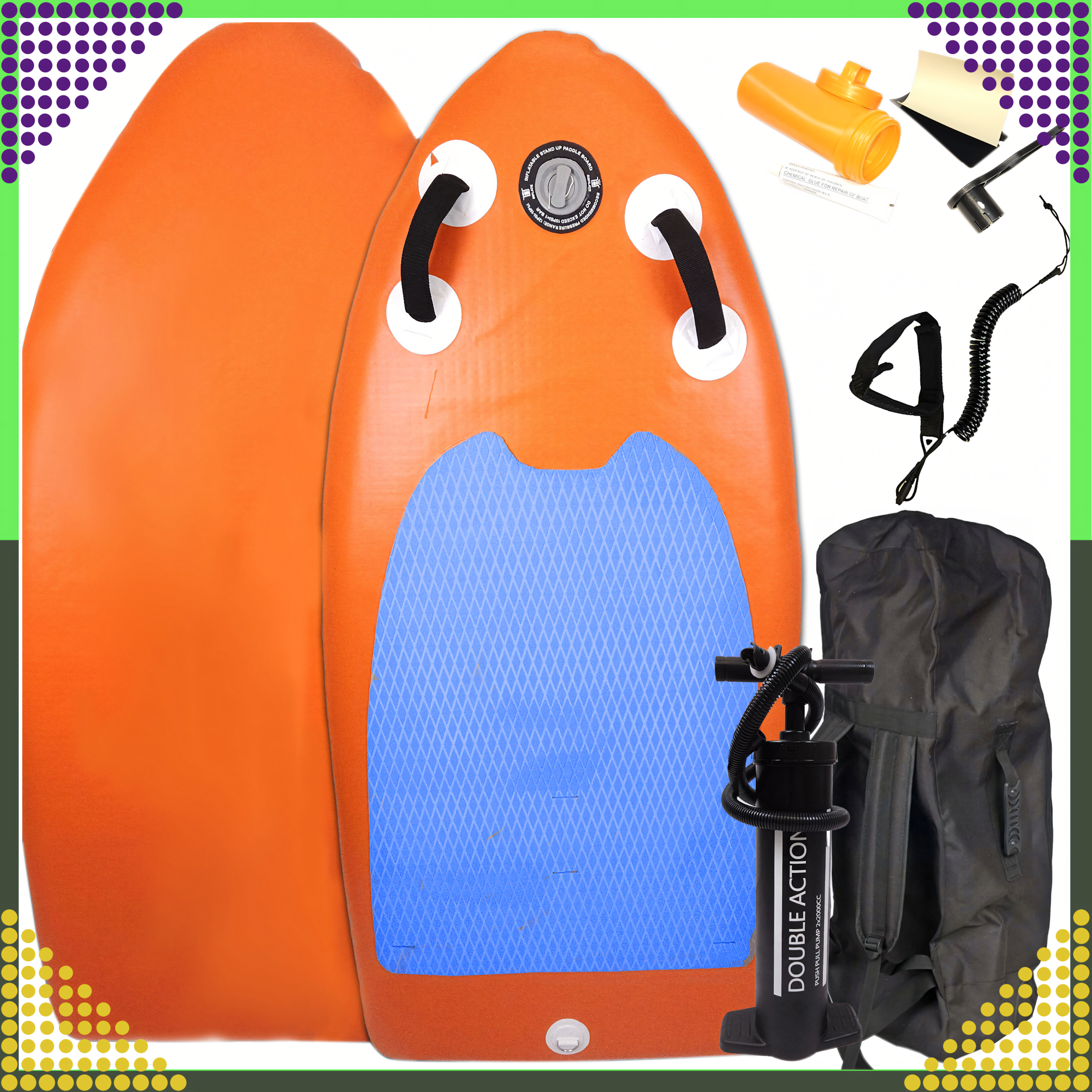 Mini SUP laud 155 cm täispuhutav aerulaud ujumiseks komplekt + kott