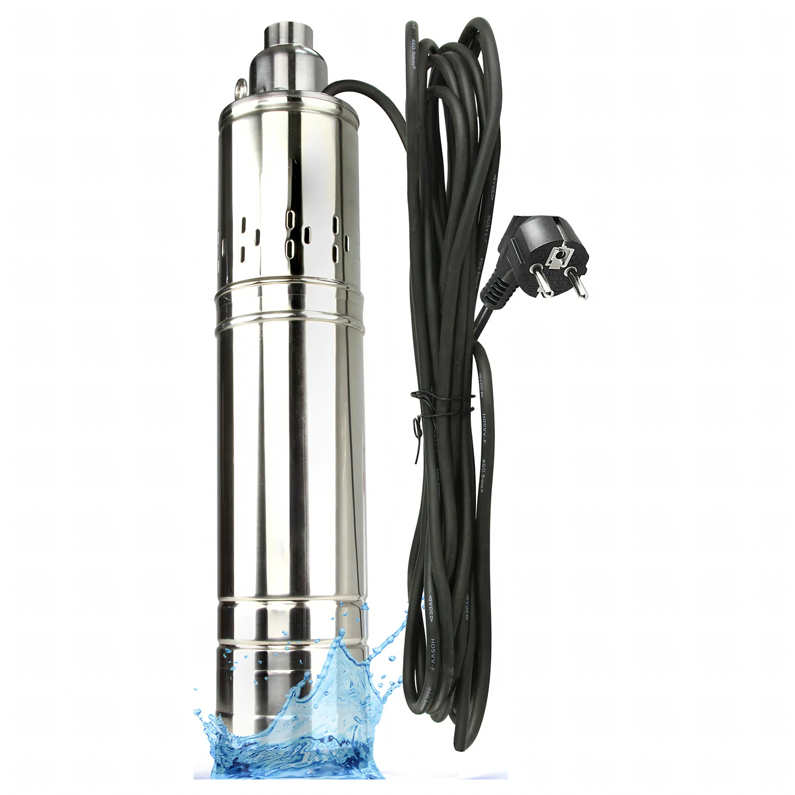 110x Sukeldatav kruvipump kaevudele ja tiikidele 1500W 2 m³/h tõhus